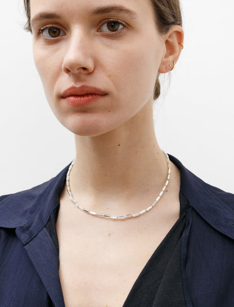 Sisi Joia Small Hollow Chain Necklace Silver