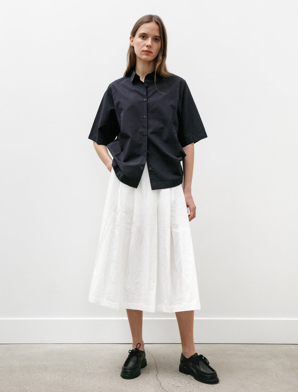 Casey Casey Bowling Skirt Lin Cot Off White – Neighbour 