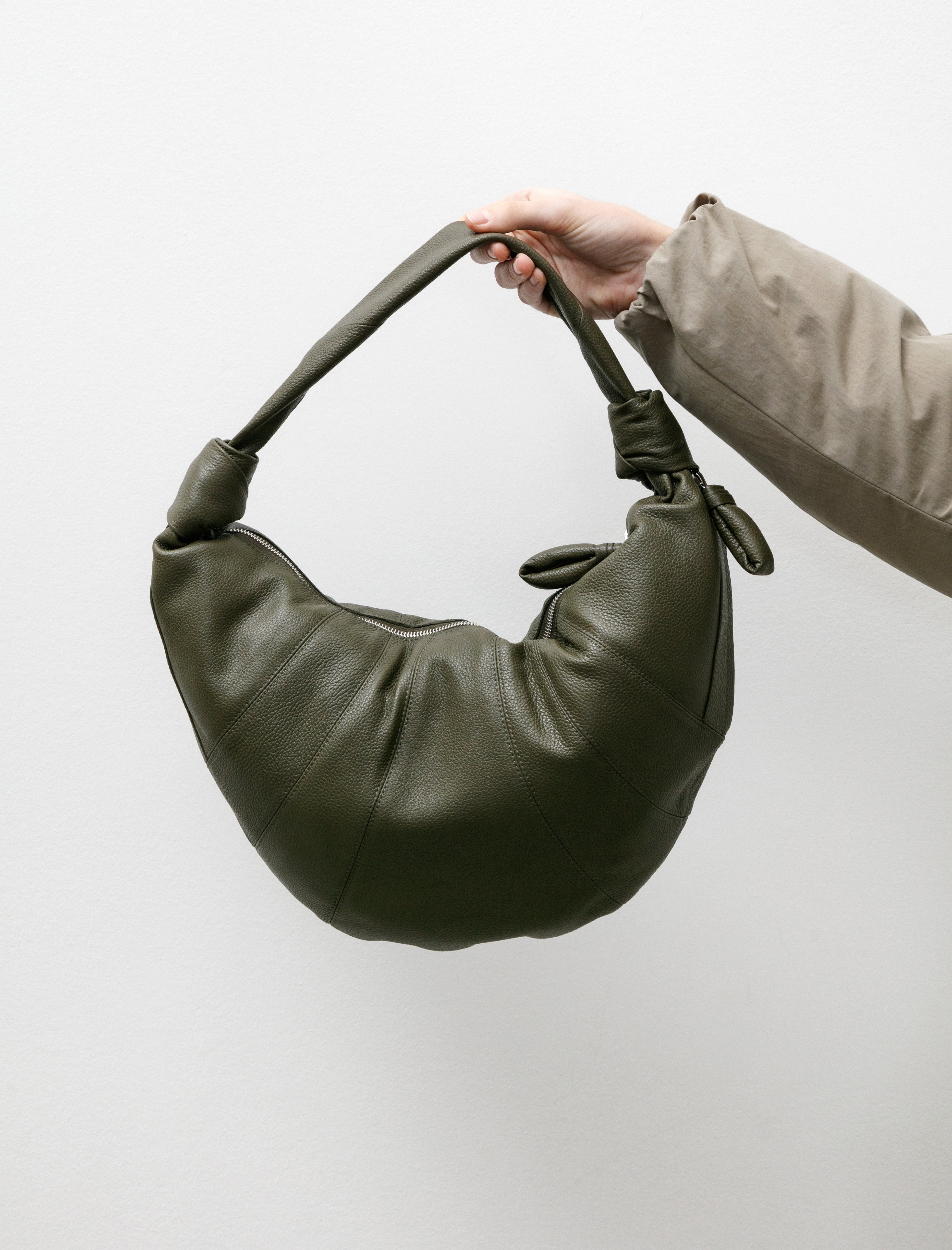 Lemaire Fortune Croissant Bag Dark Moss
