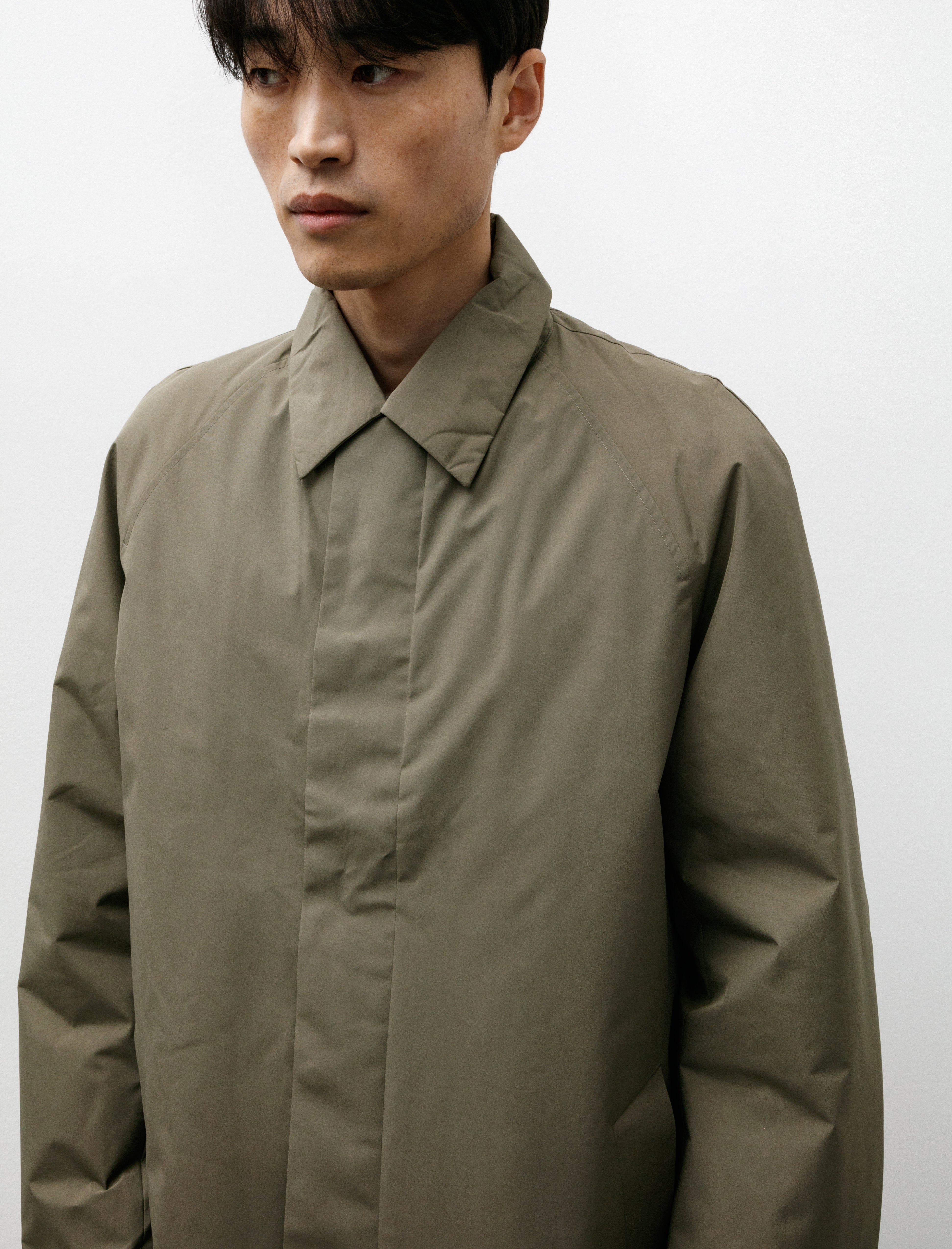 Norse Projects Vargo Raglan Mac Coat Windstopper Sediment Green
