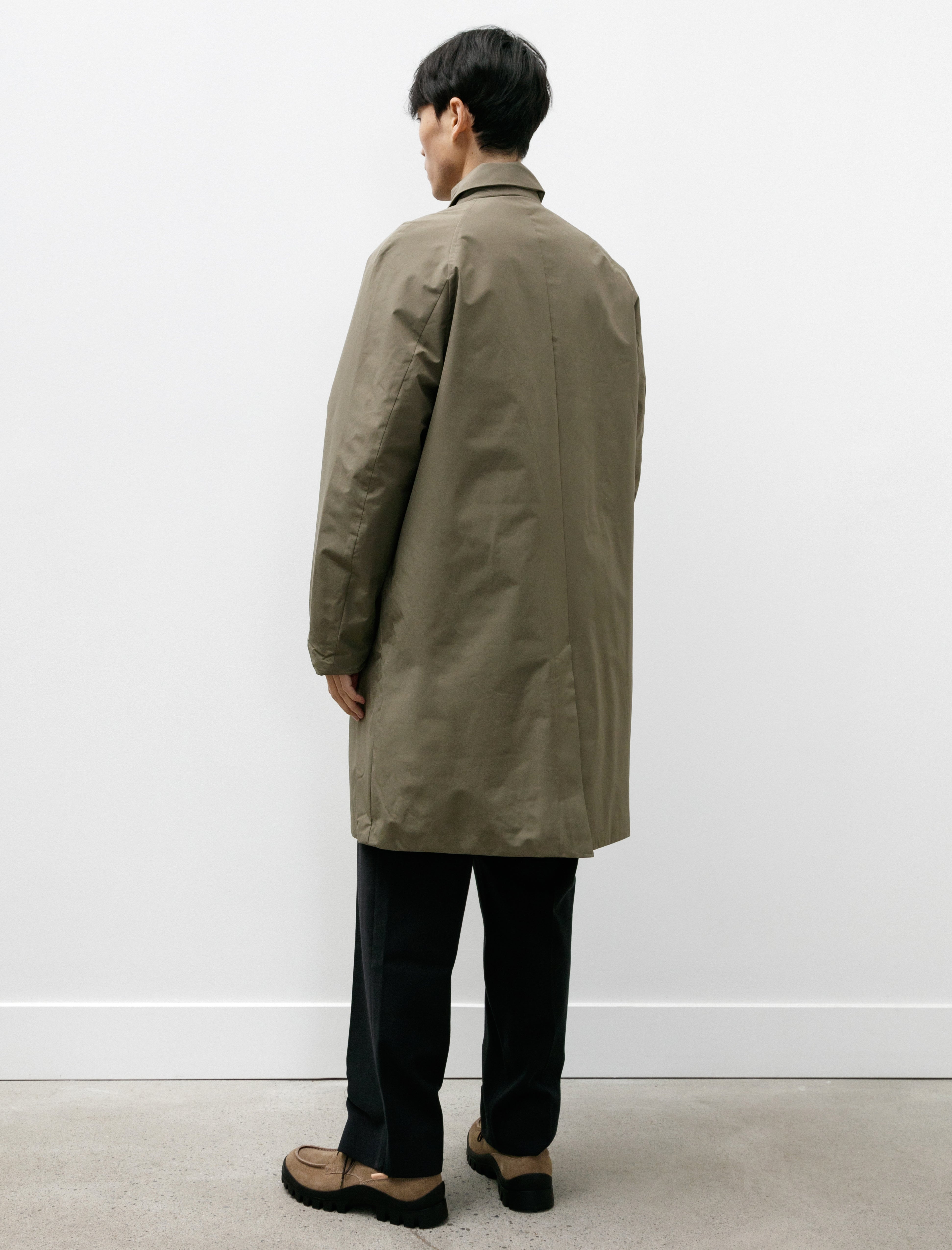 Norse Projects Vargo Raglan Mac Coat Windstopper Sediment Green