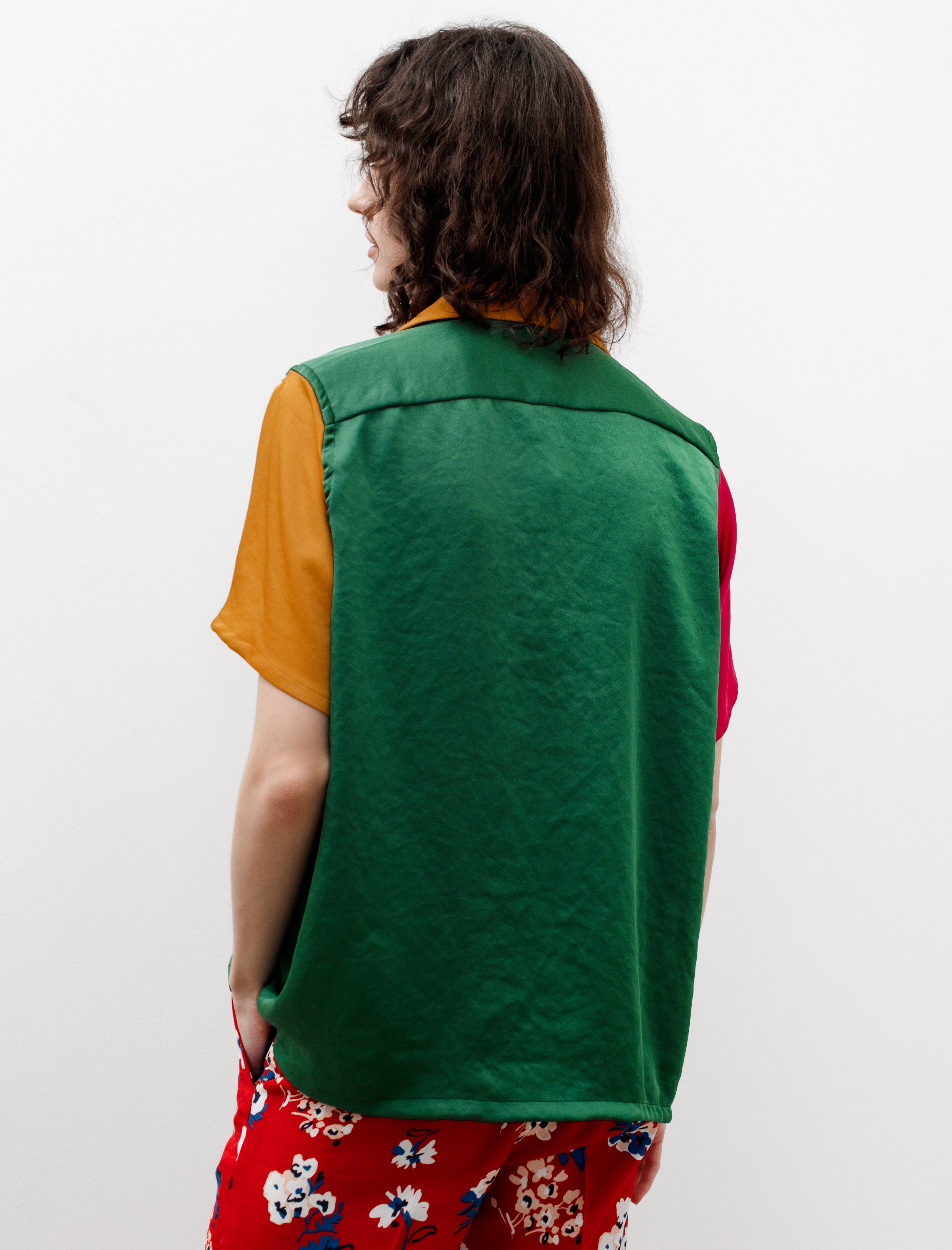 Needles S/S Classic Shirt Poly Sateen Multi Vivit