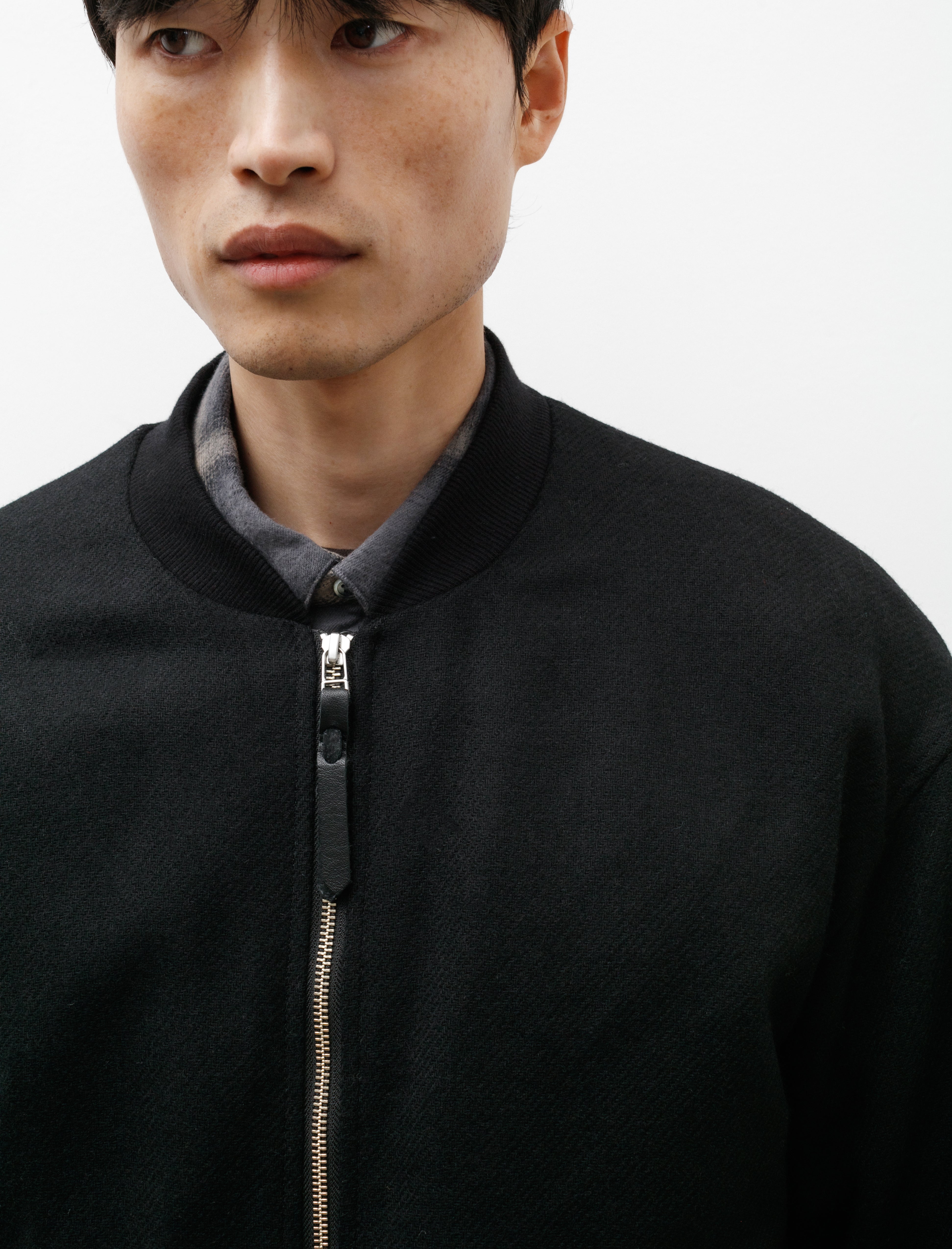 Polyploid Flight Jacket C Black Wool