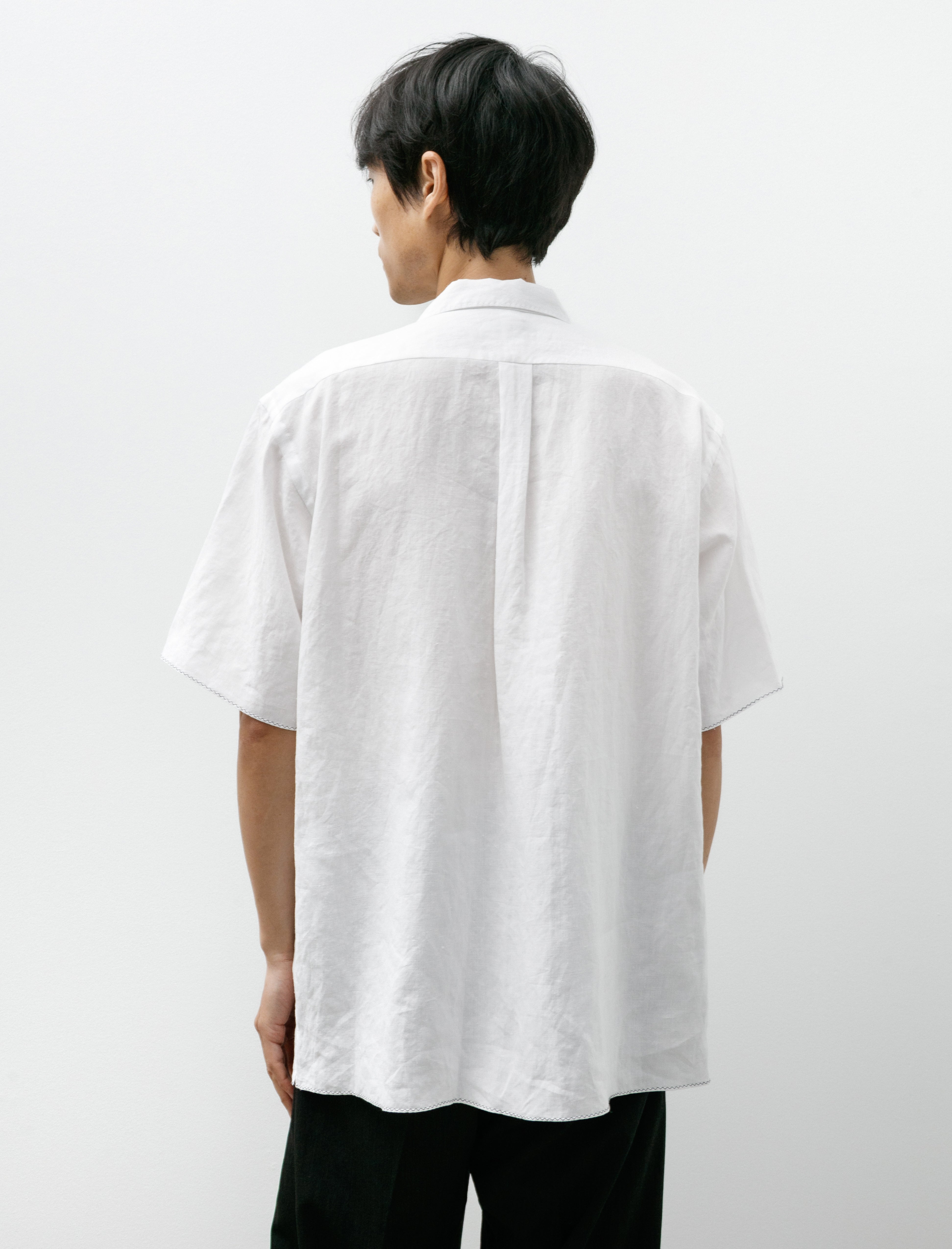 Maatee & Sons Short Sleeve Handkerchief OP Shirt White