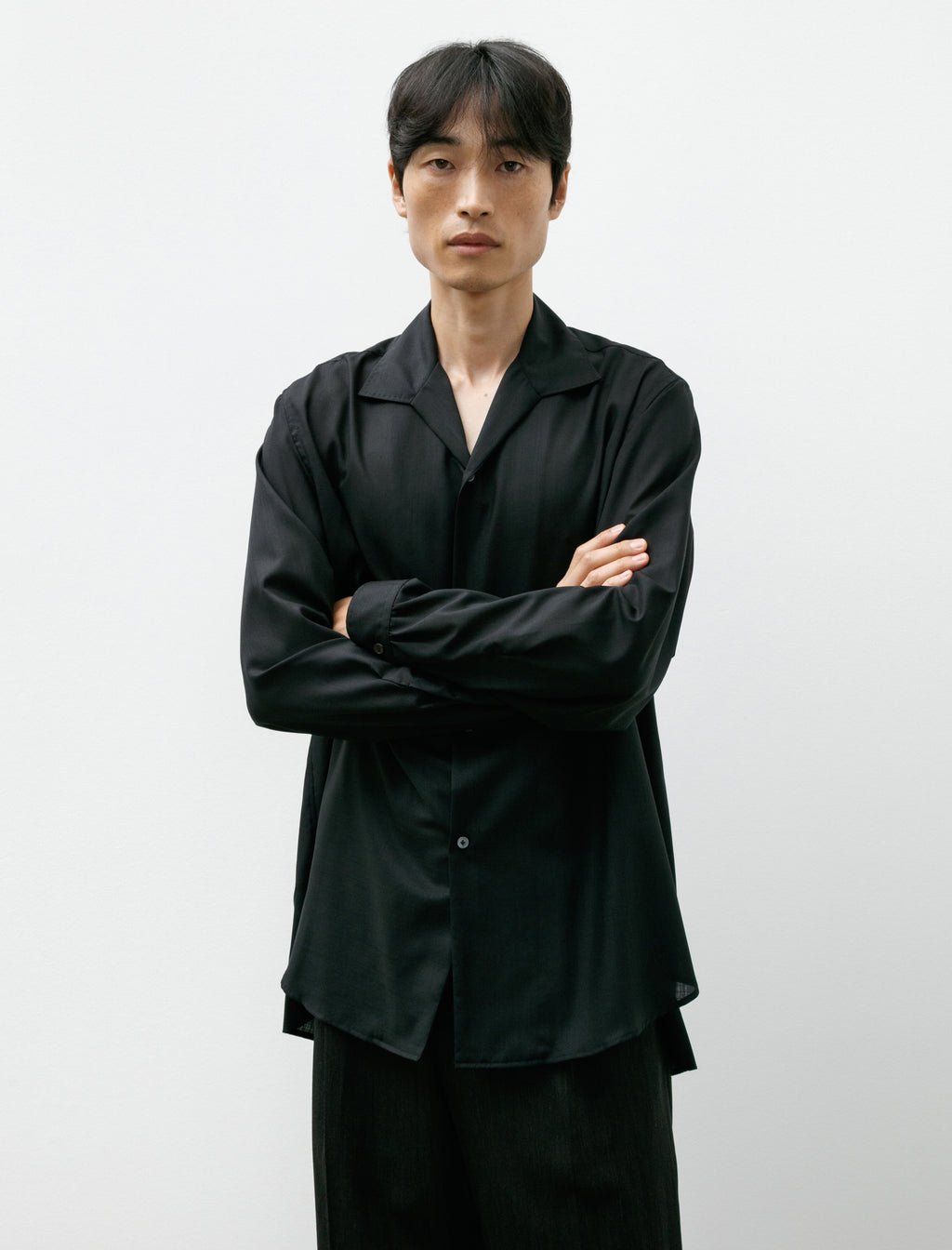 Maatee & Sons Italian Collar Shirt Black – Neighbour