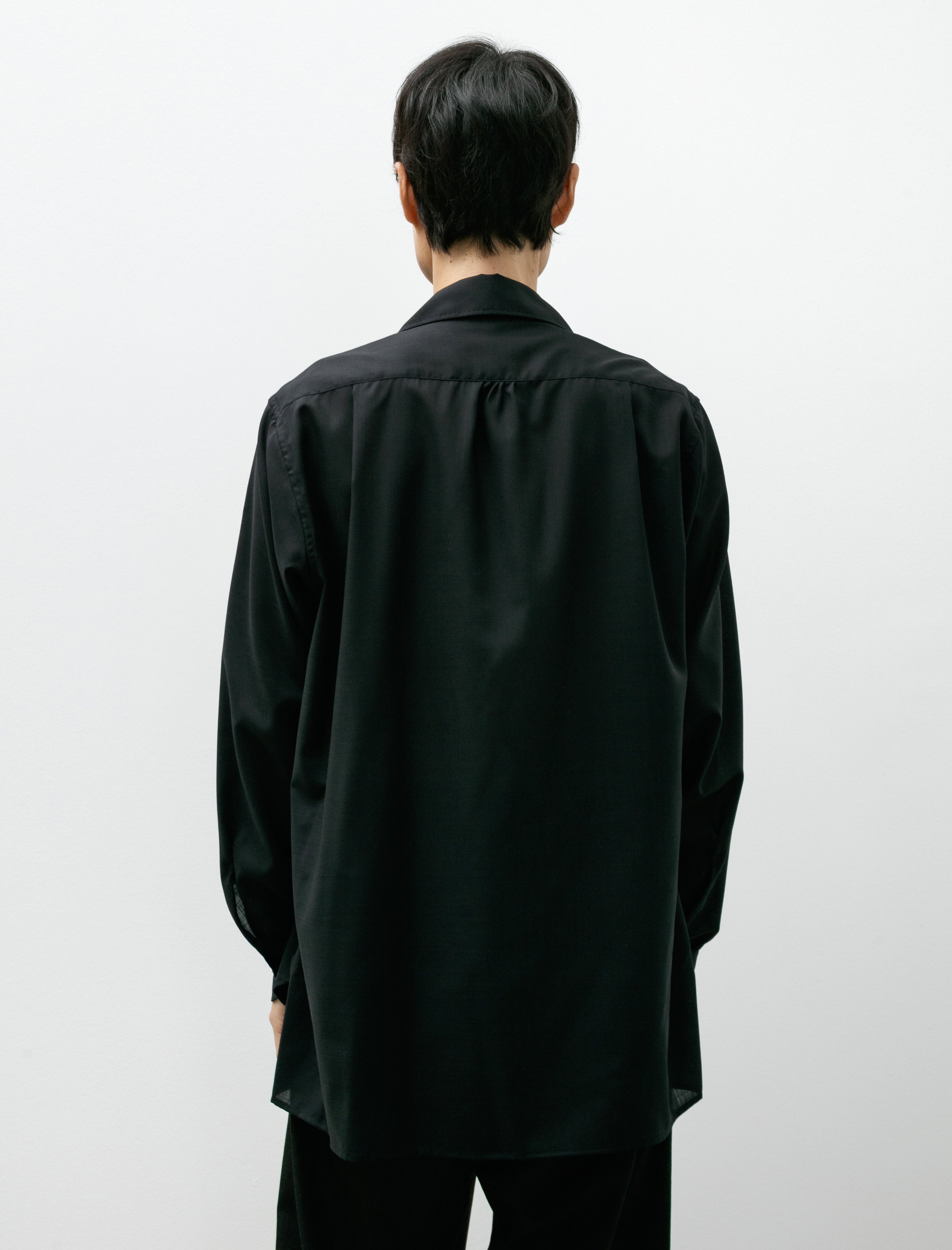 Maatee & Sons Italian Collar Shirt Black