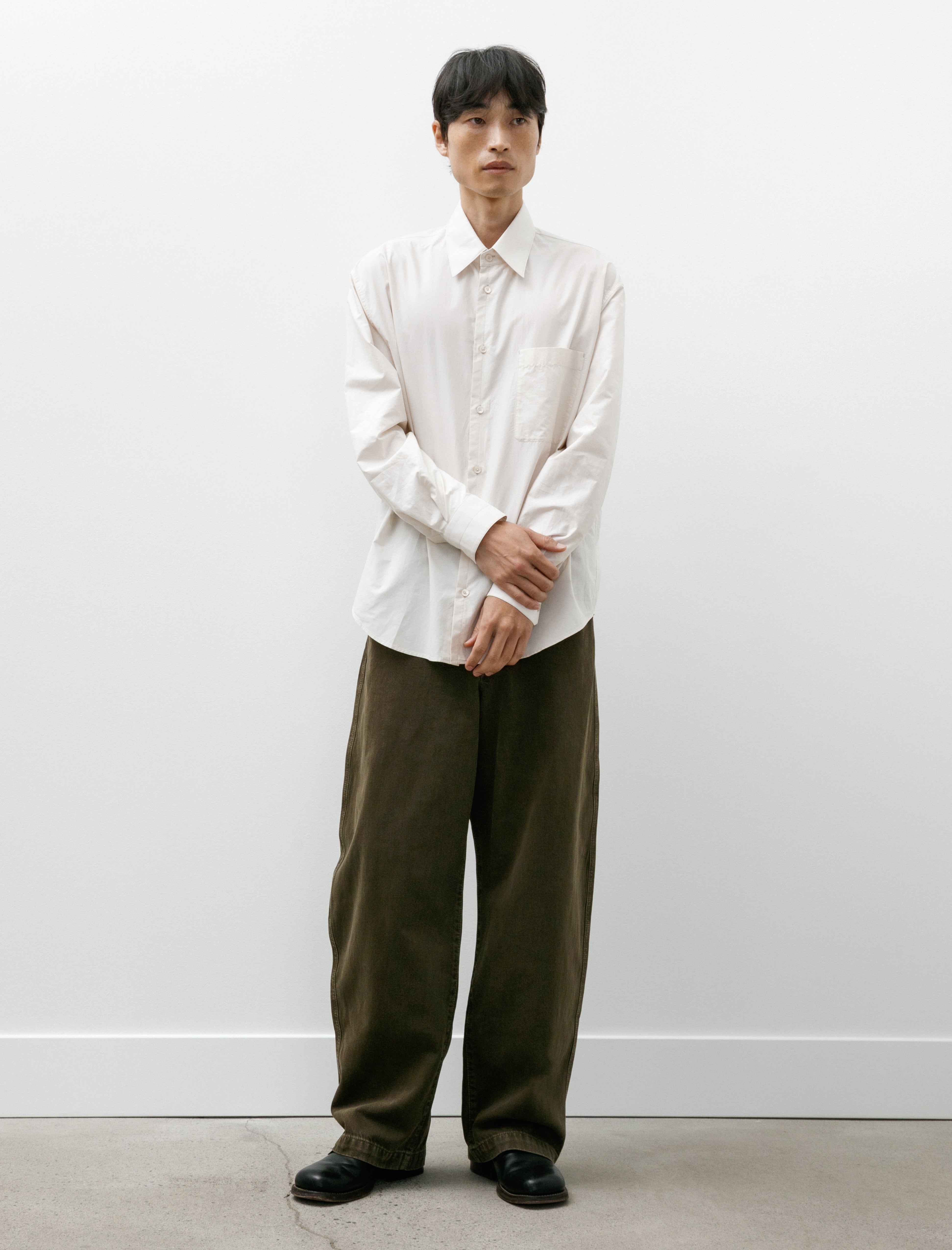 Lemaire Regular Shirt Light Cream