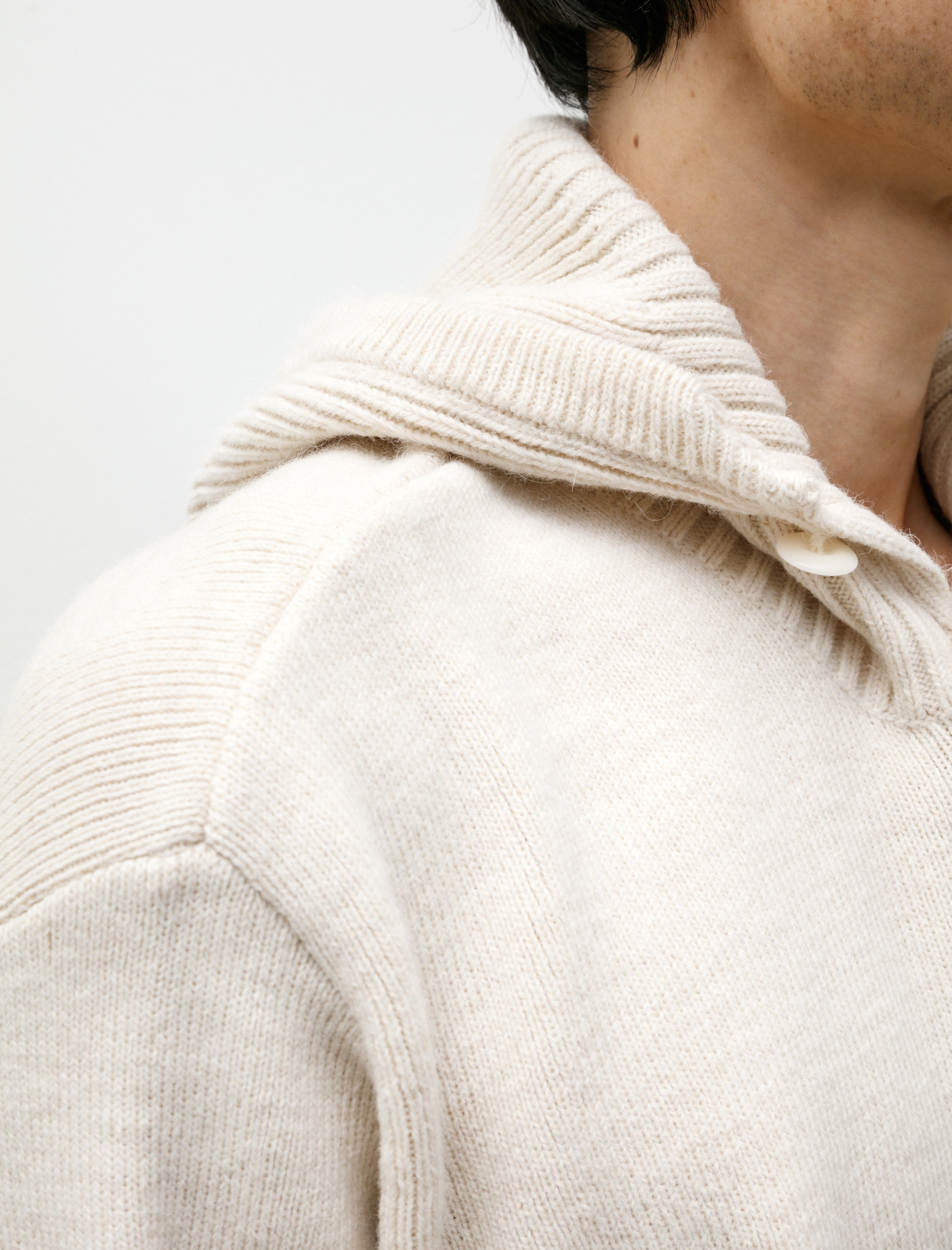 Lemaire Hooded Sweater Light Cream