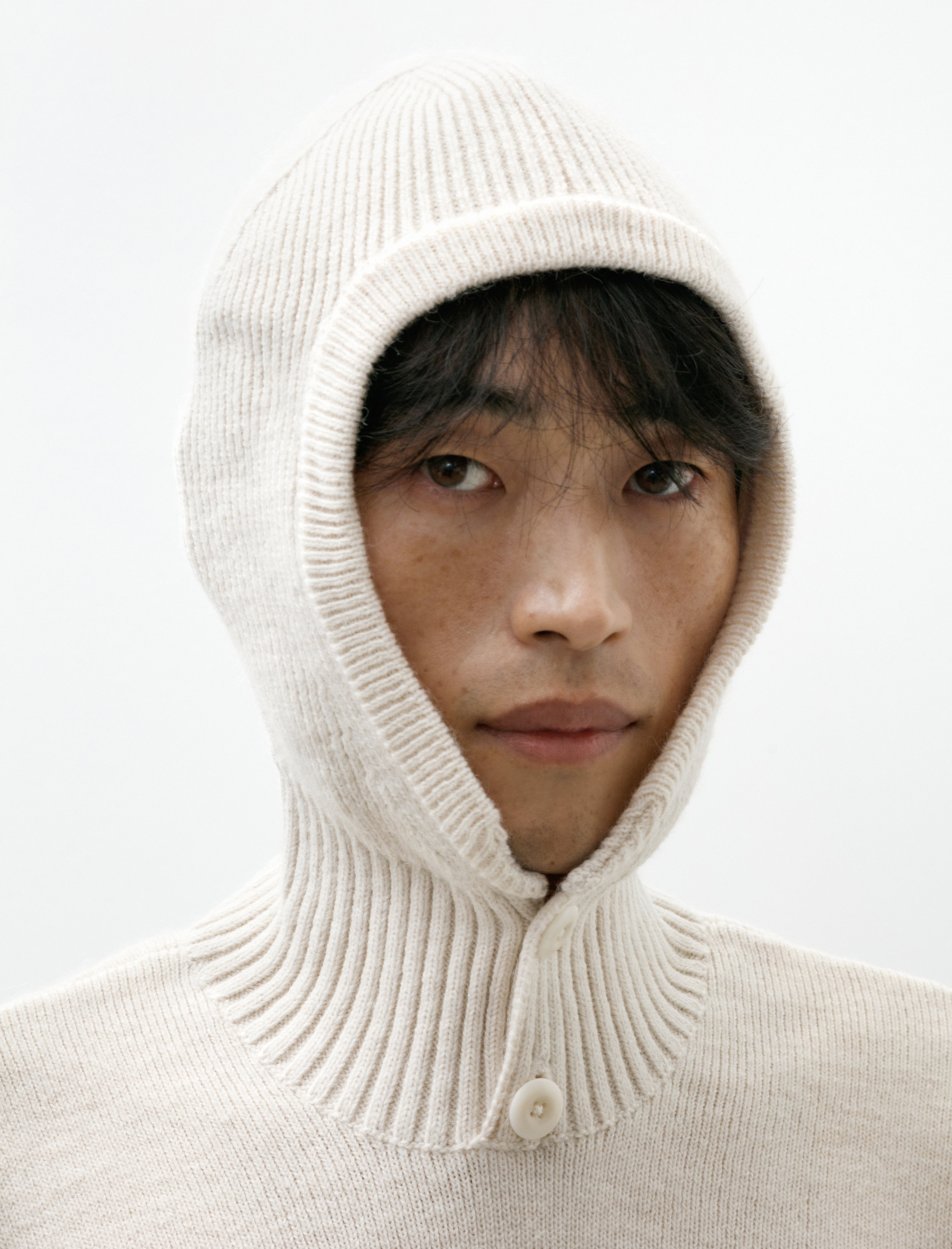 Lemaire Hooded Sweater Light Cream
