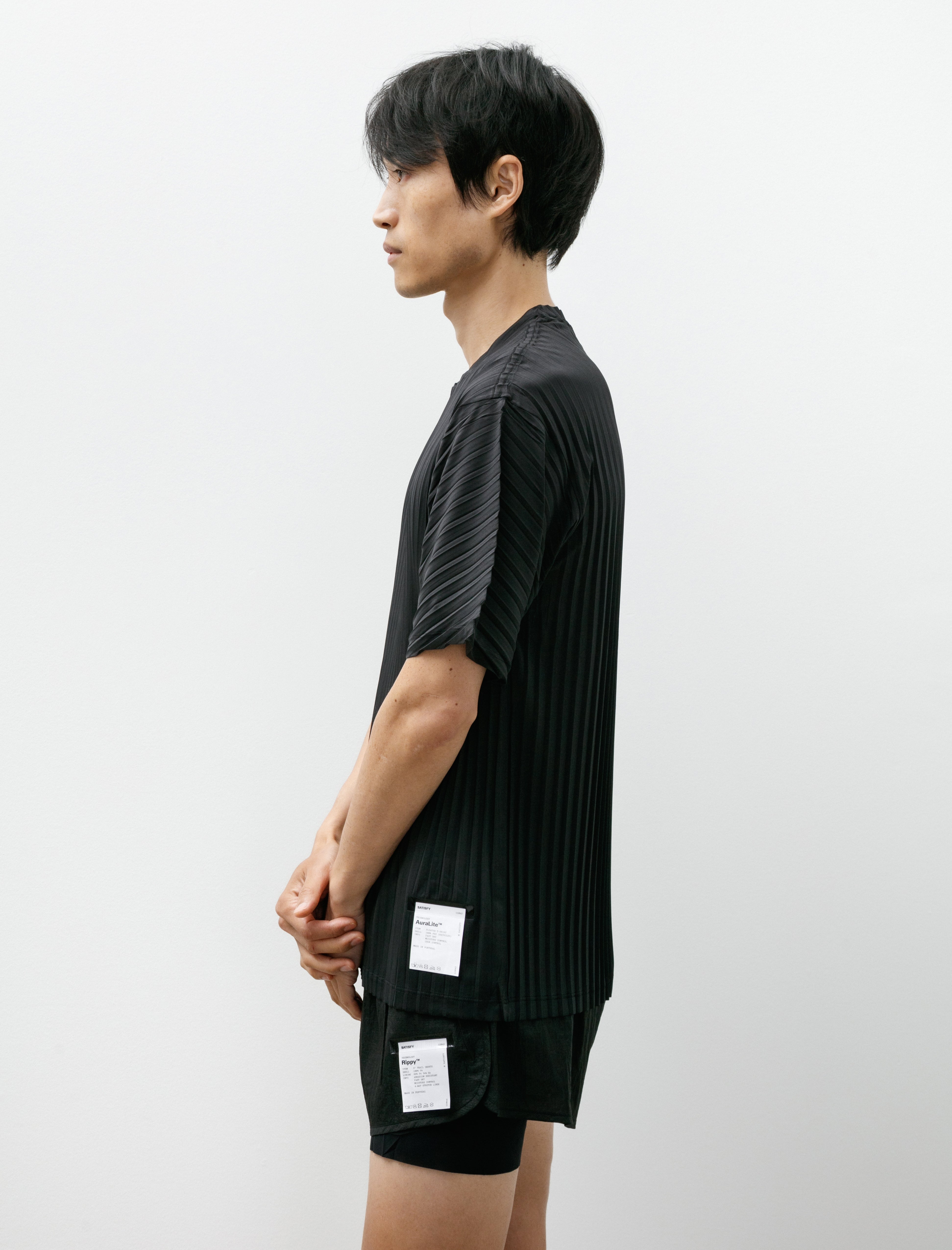 Satisfy Auralite Pleated T-Shirt Black