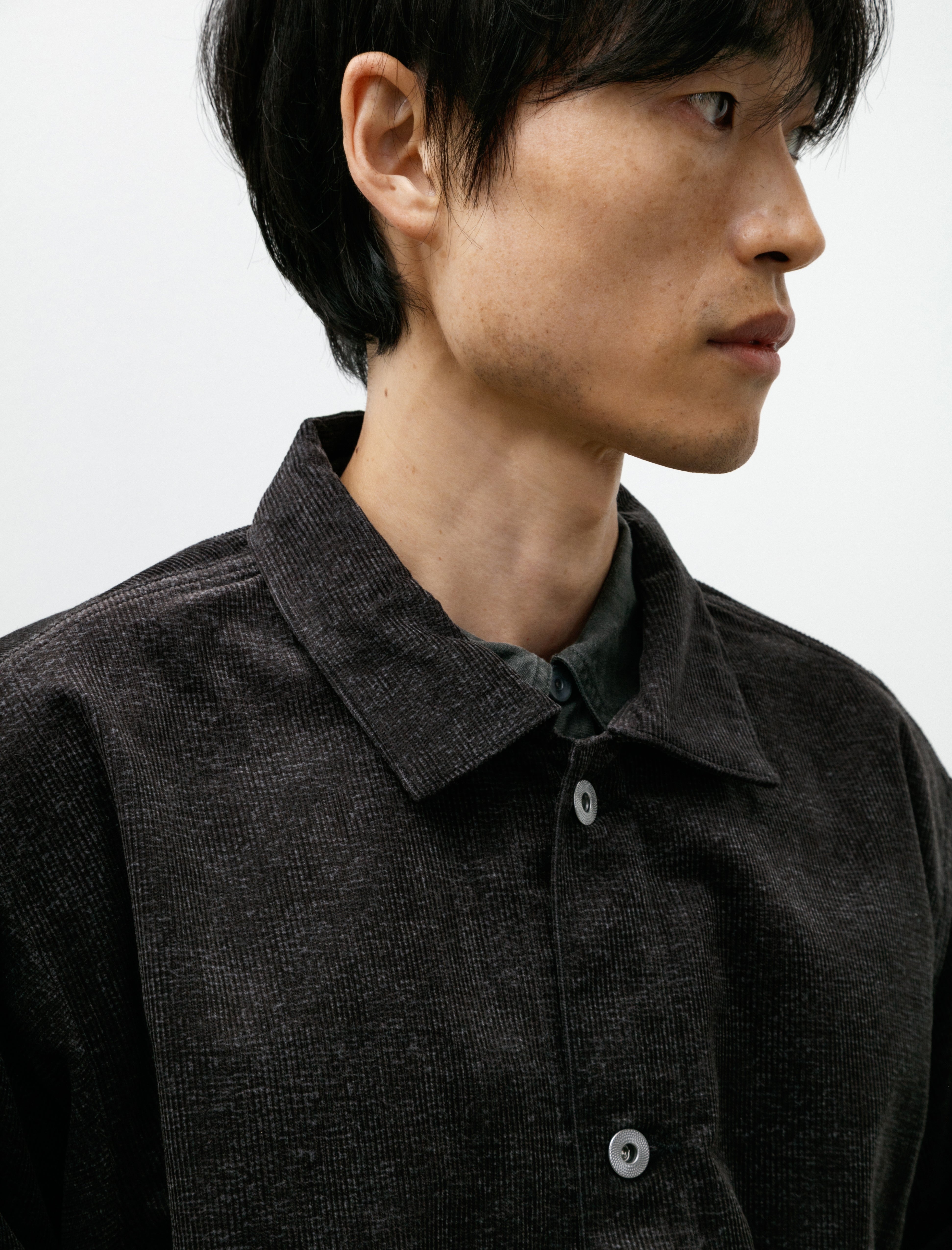 Taiga Takahashi Lot 303 Coverall Jacket Melange Charcoal