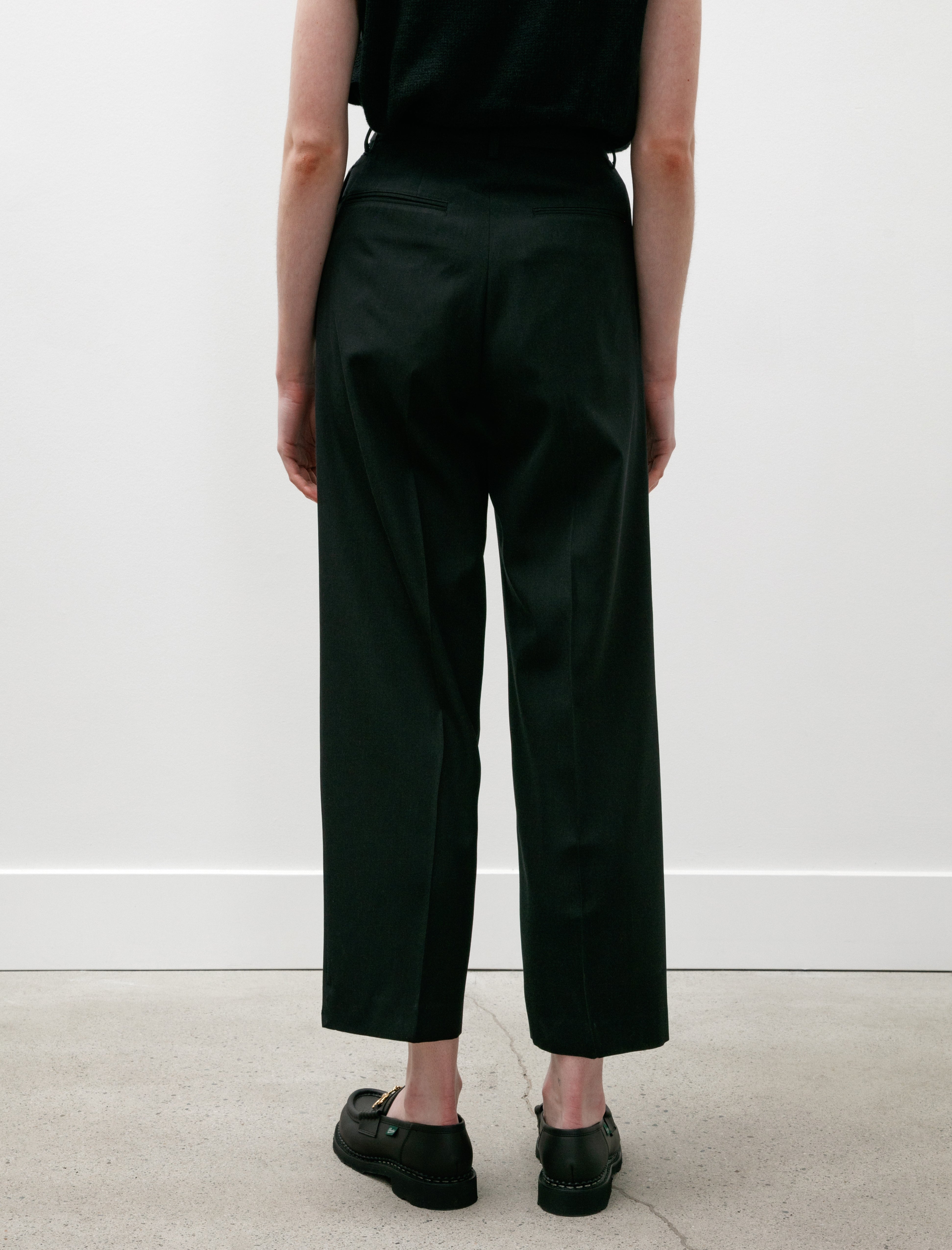 Auralee Light Wool Max Gabardine Slacks Top Black
