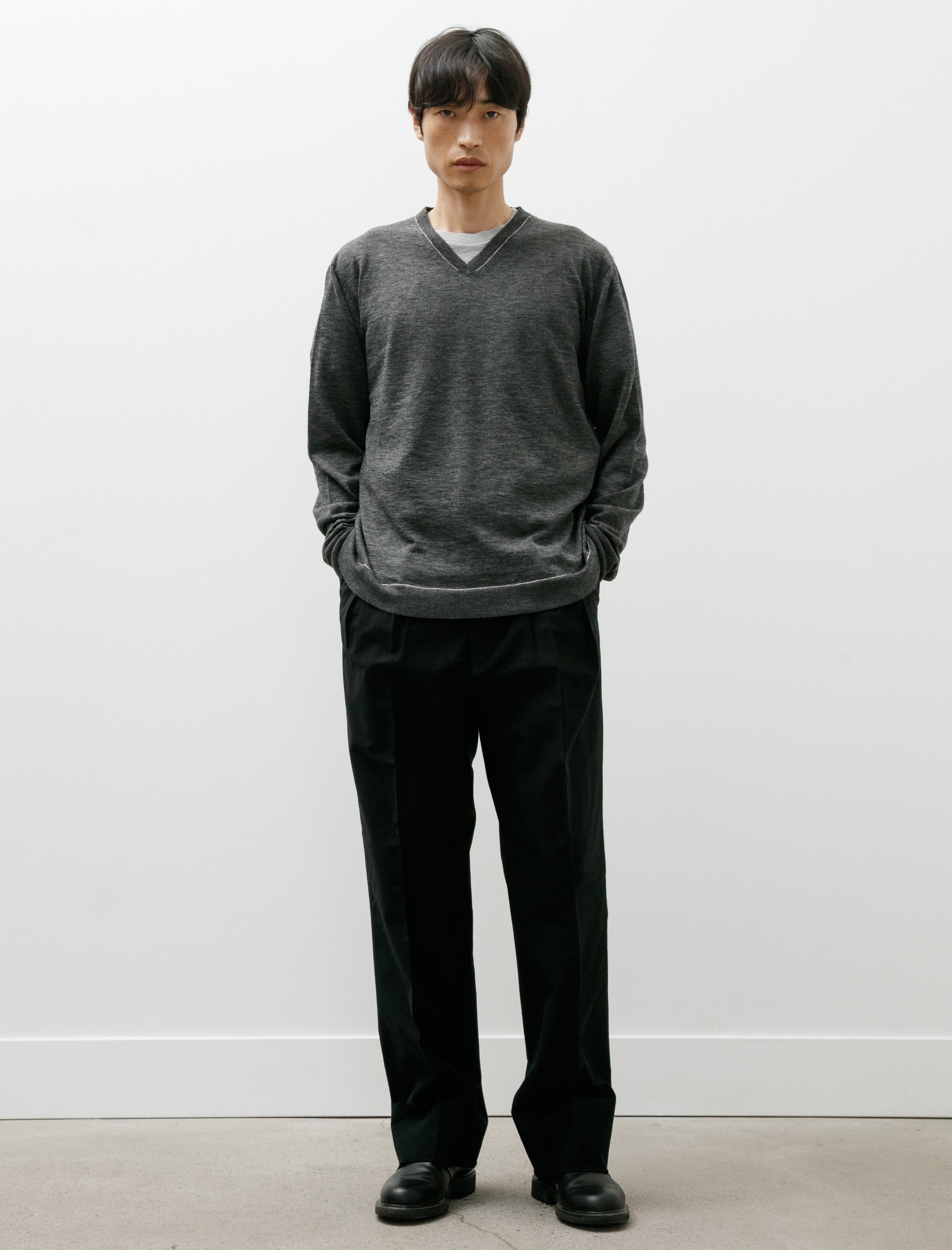 Neat C/N Circular Knitting Wide Black