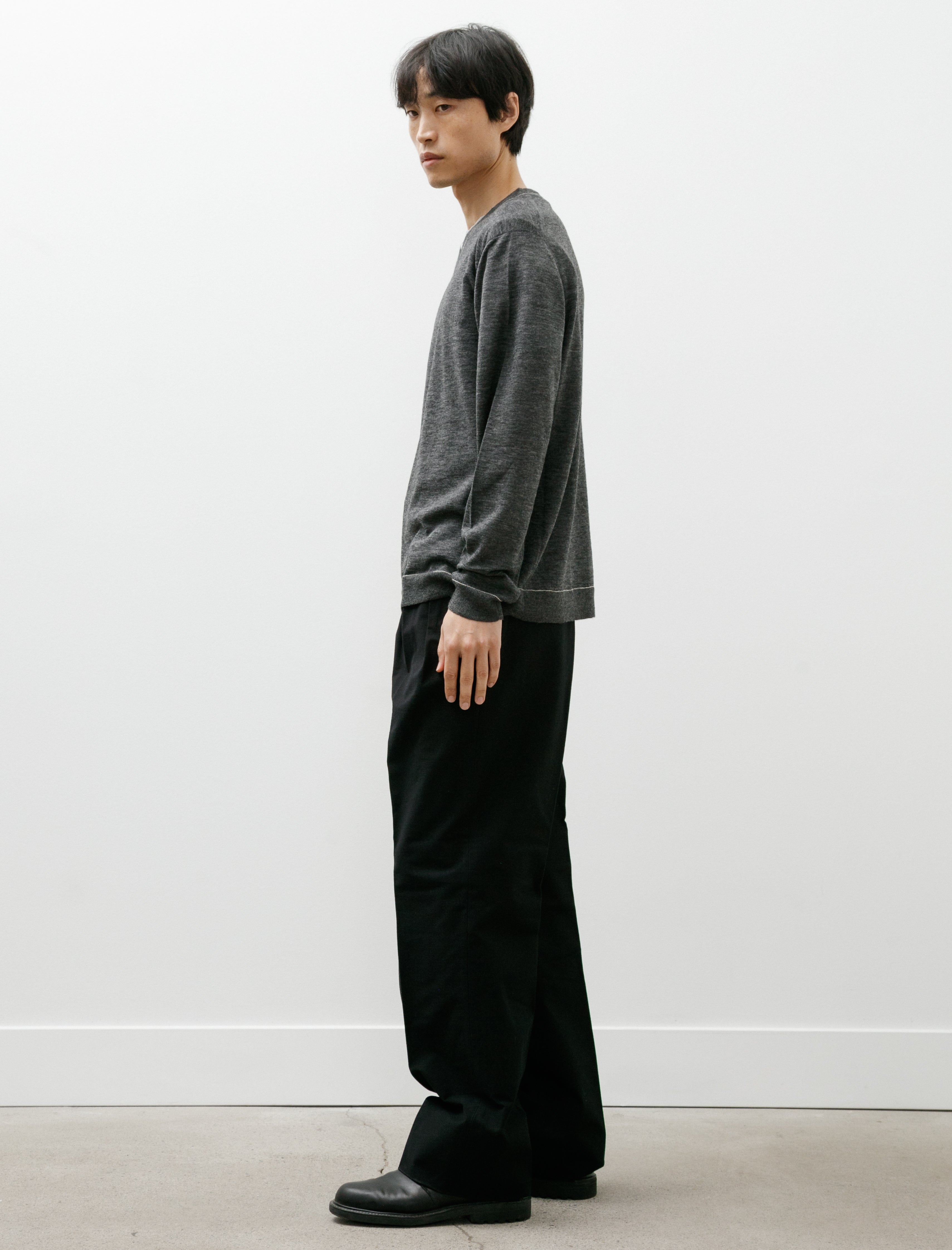 Neat C/N Circular Knitting Wide Black