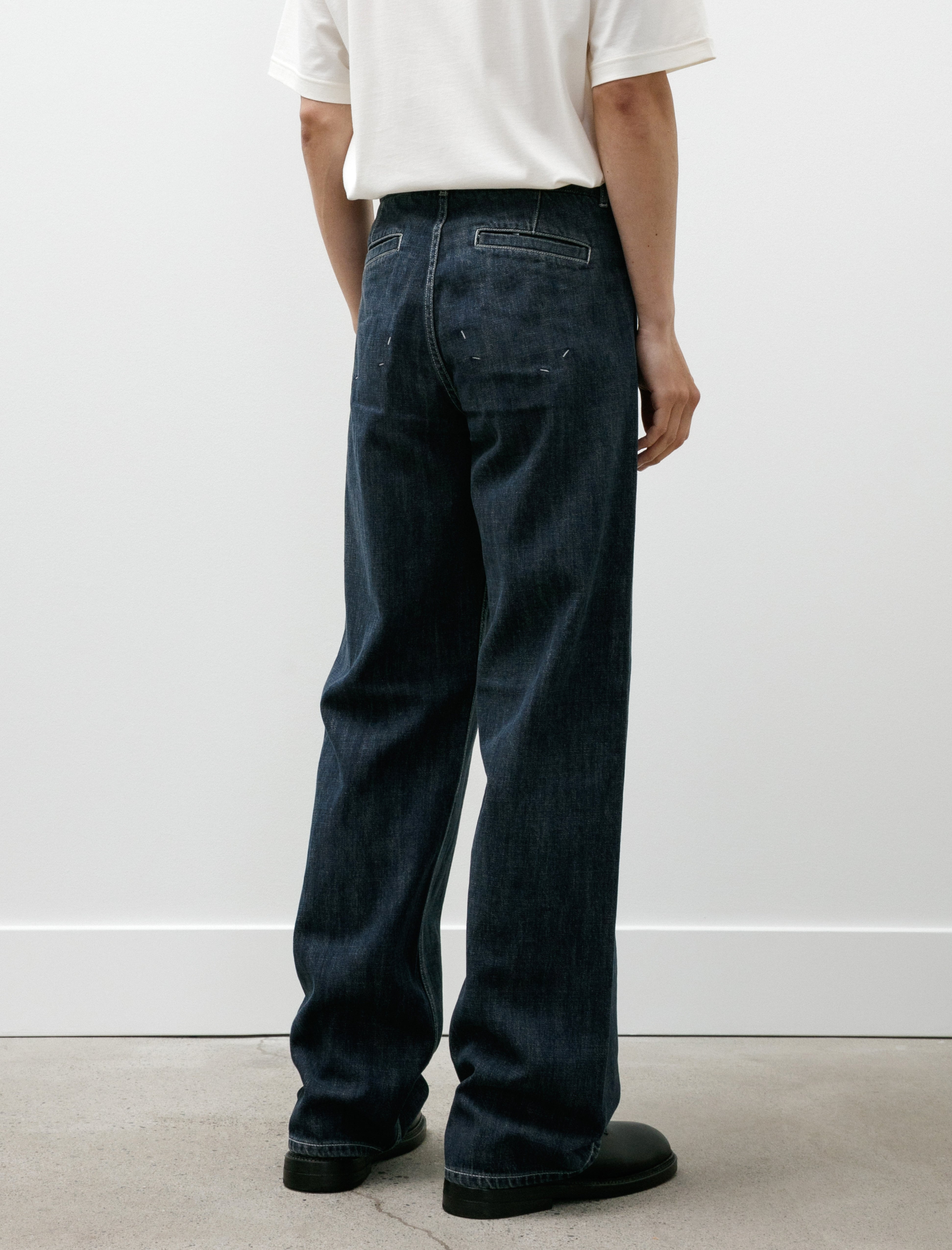 Seya Tofu Brother Jeans Slub Denim Faded Indigo