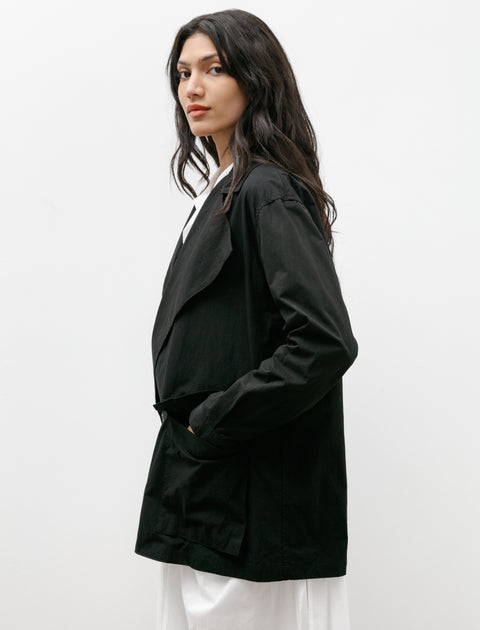 Y's by Yohji Yamamoto Short Jacket with Gusset Pocket Black
