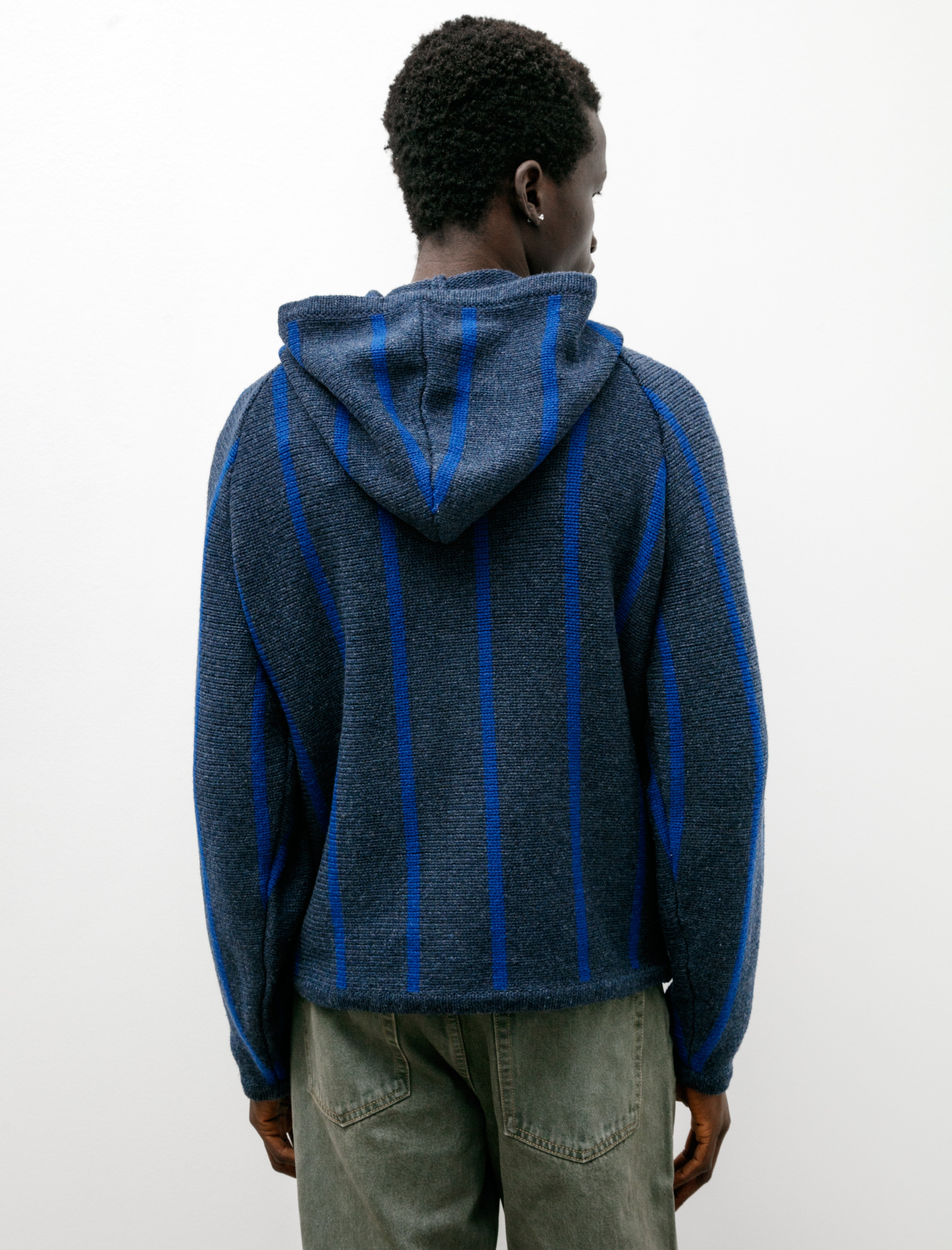 Adsum Wool Zip DR Blue Stripe