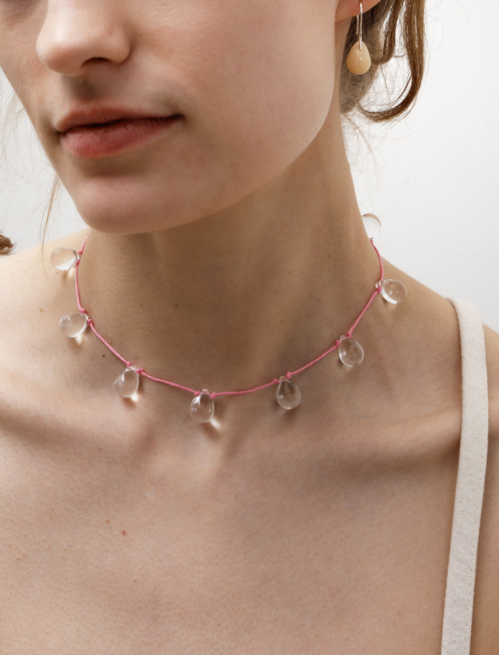 Sisi Joia Noue Necklace Clear/Pink – Neighbour