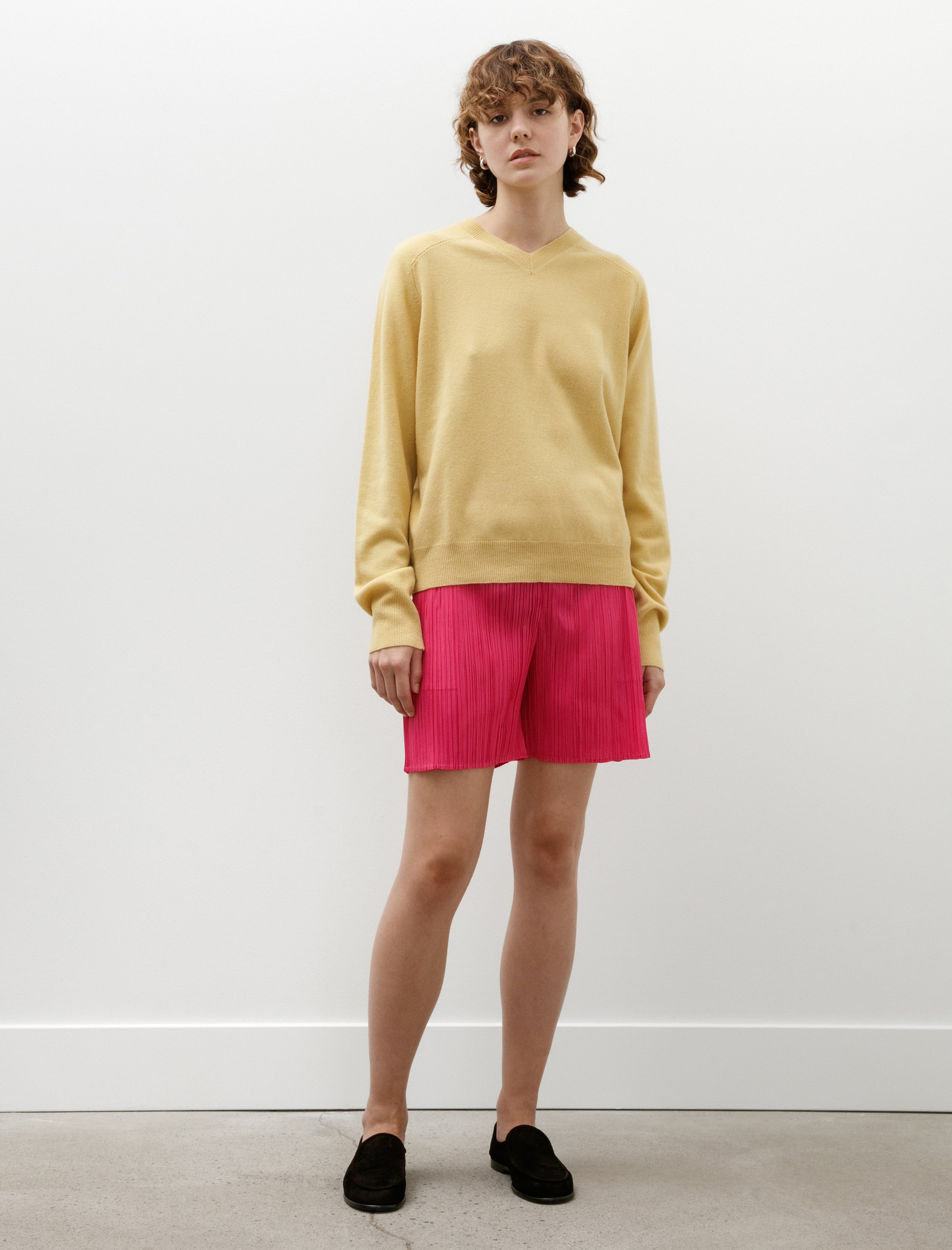 Pleats Please by Issey Miyake Lucid Pleats Shorts Bright Pink