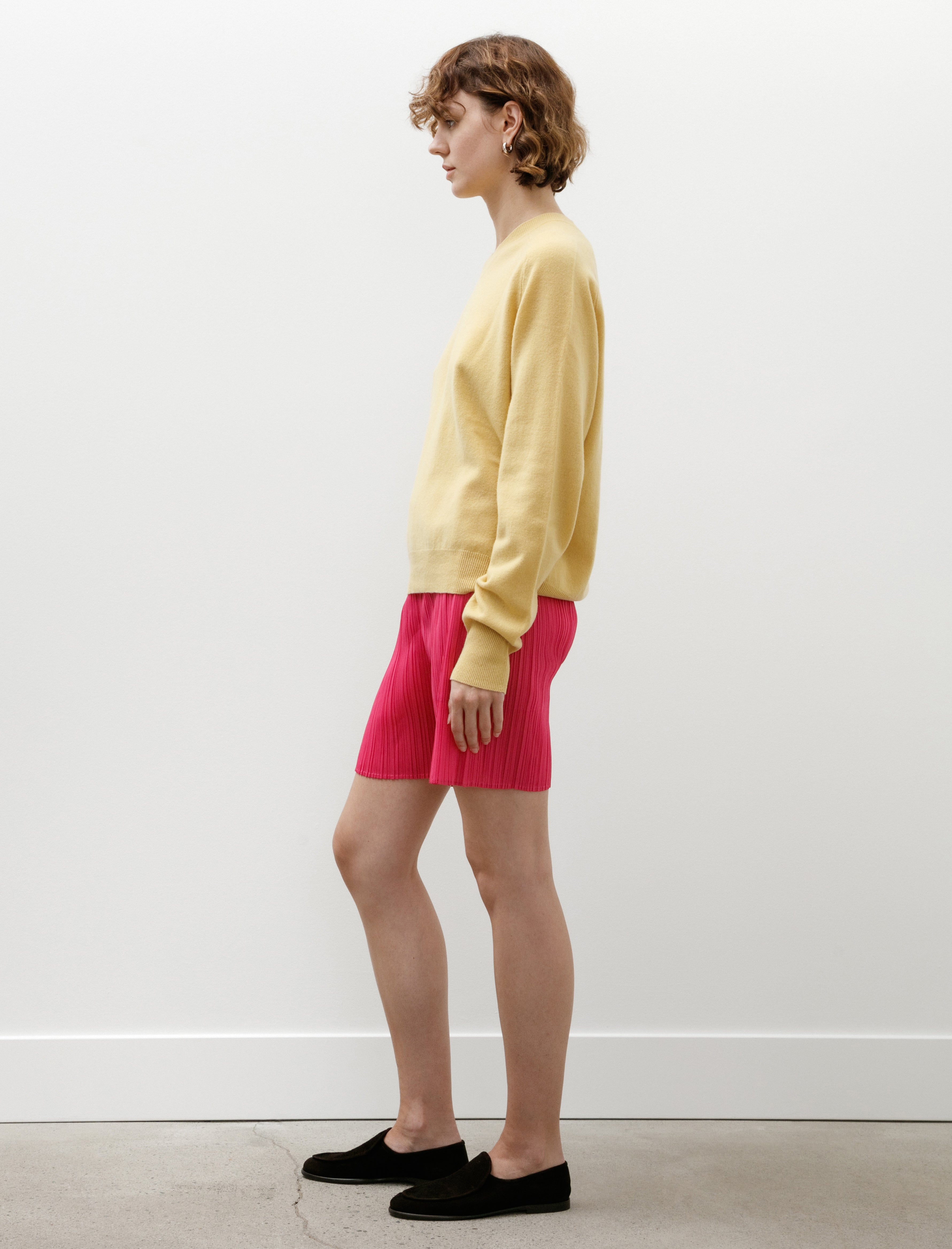 Pleats Please by Issey Miyake Lucid Pleats Shorts Bright Pink