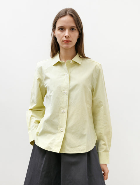 Margaret Howell MHL Simple Shirt Yarn Dye Cotton Canvas Pale Yellow