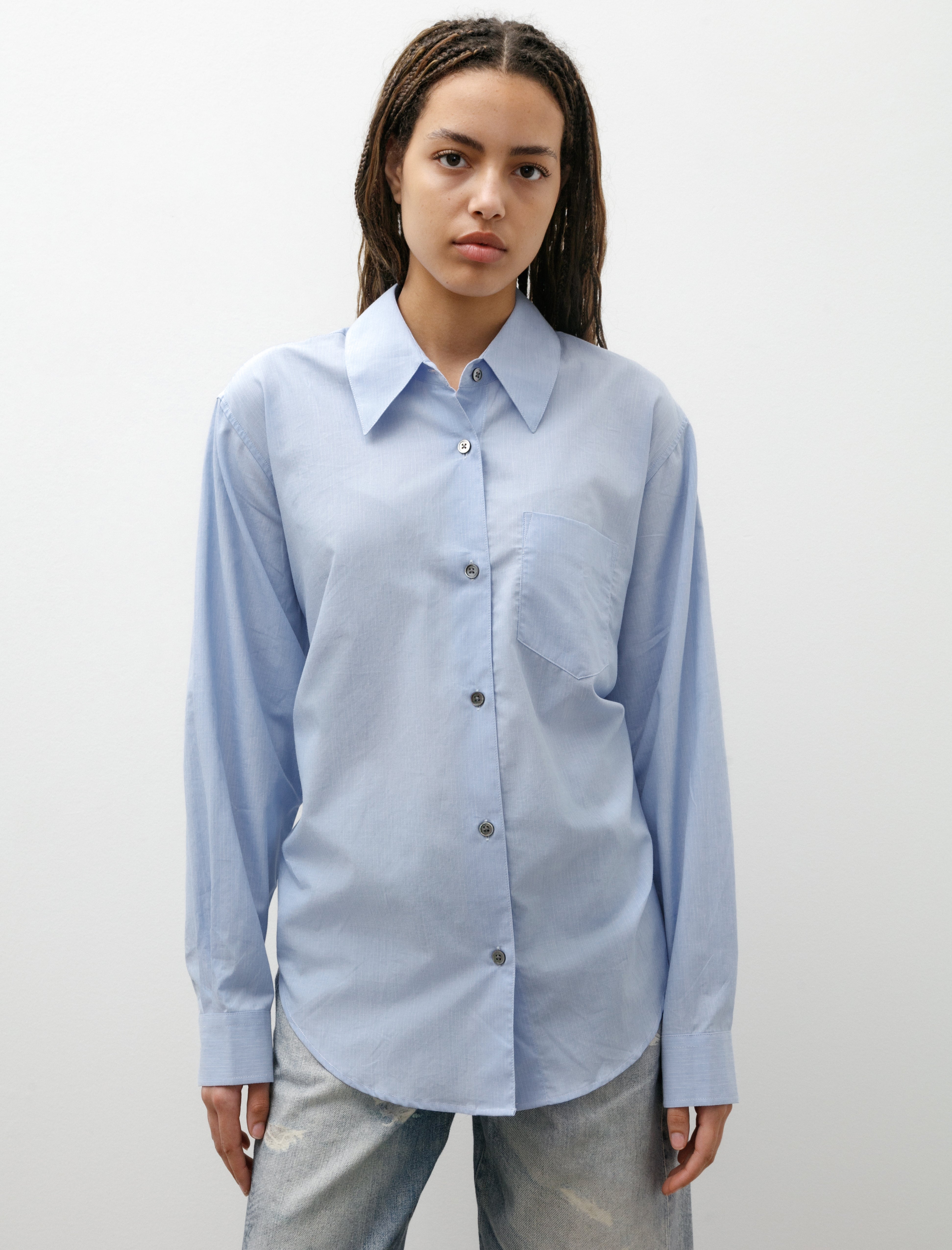 Our Legacy Apron Shirt Azores Stripe Seashore