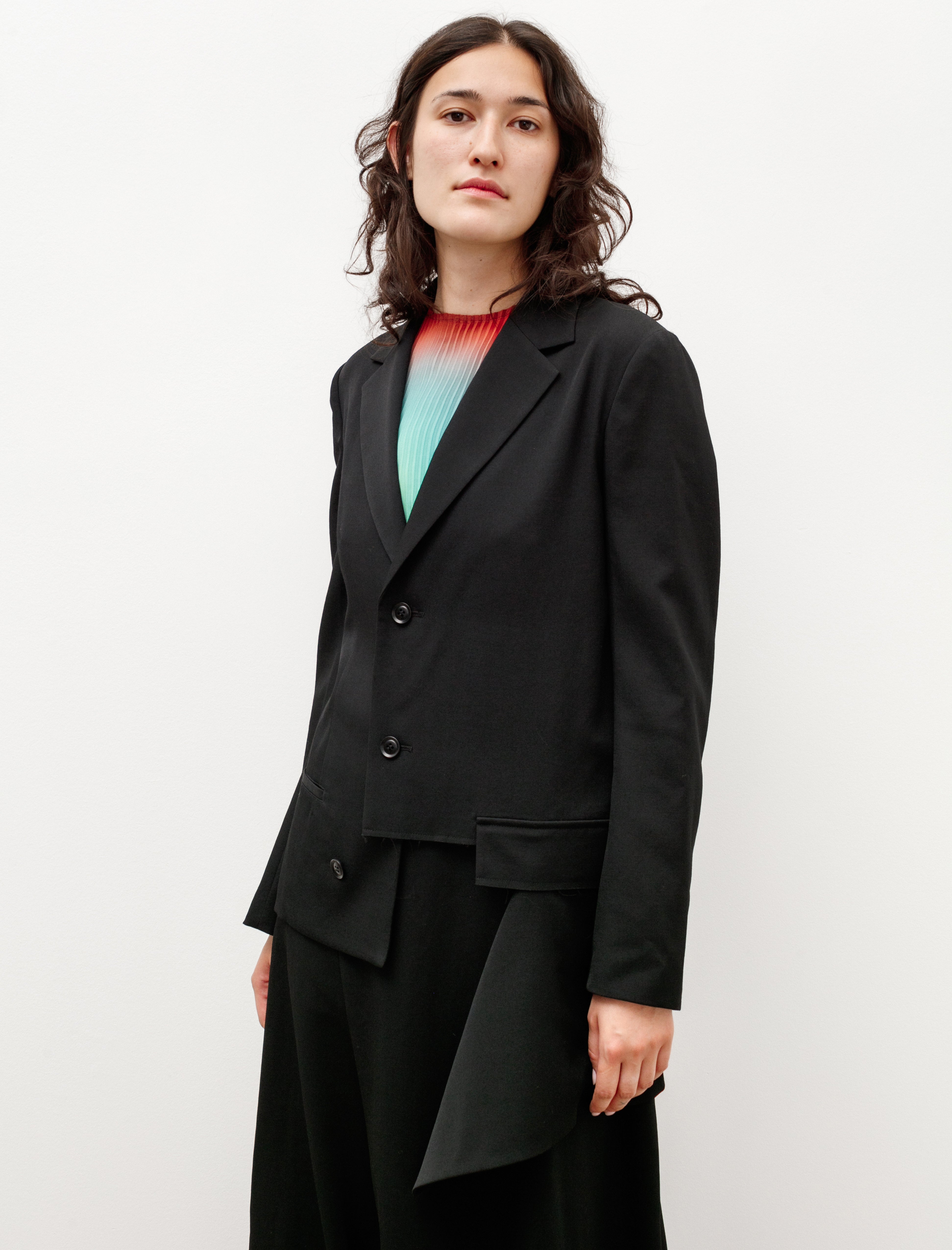 Y's by Yohji Yamamoto Front Slash Blazer Black