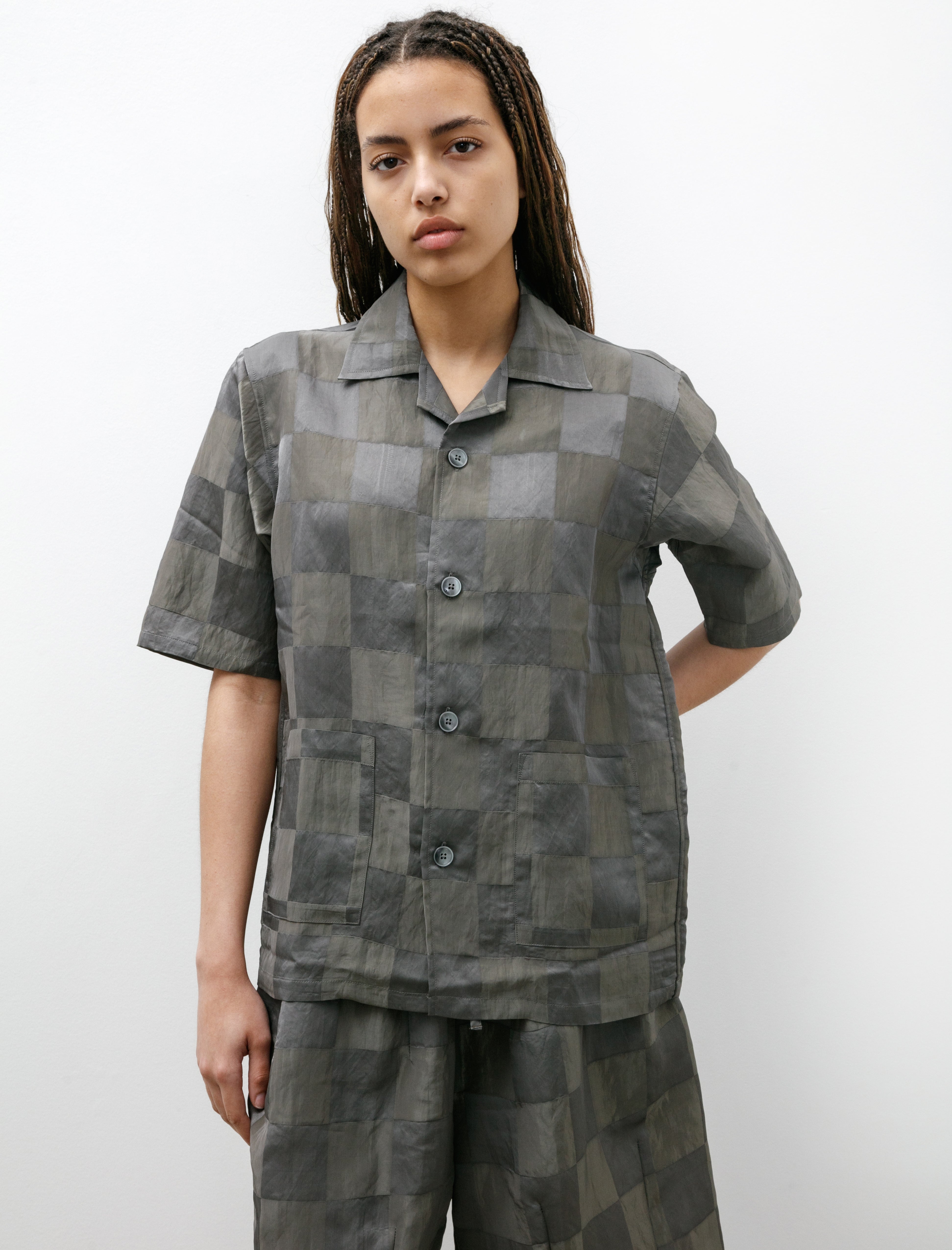 Needles Cabana Shirt Grey Checker