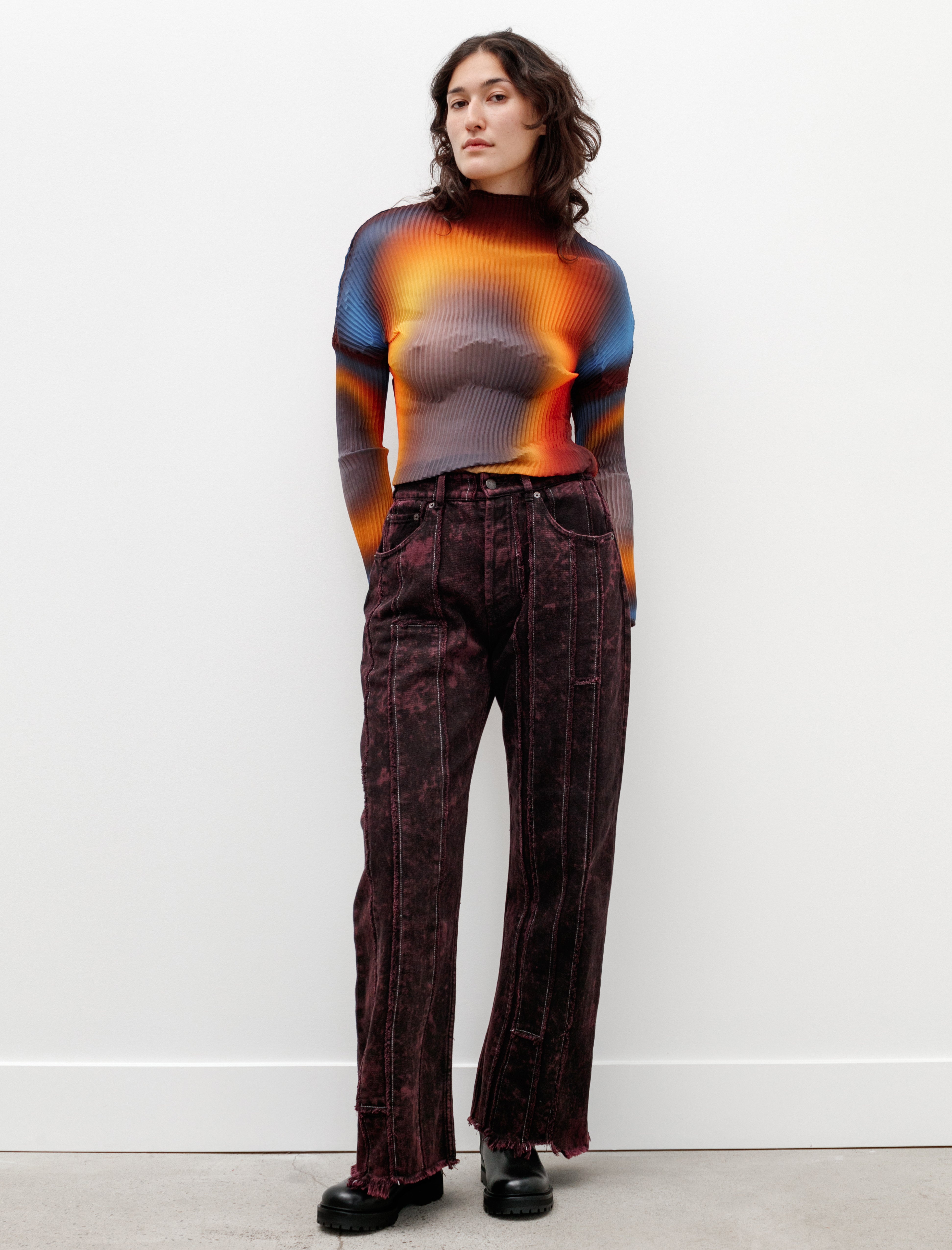 Acne Studios 2021 Loose Fit Jeans Black/Red Wine