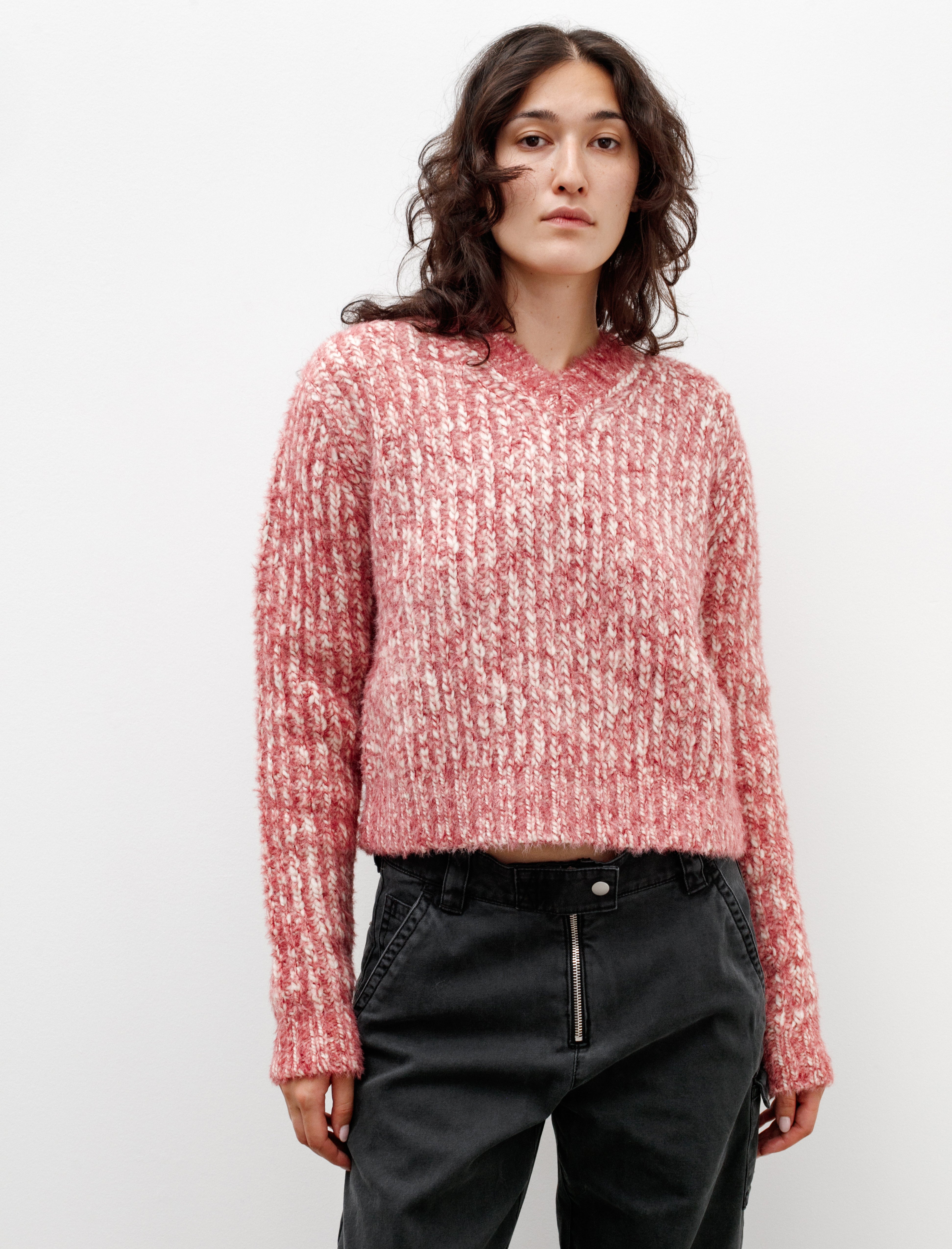 Acne Studios Loose Fit Jumper Red Mélange