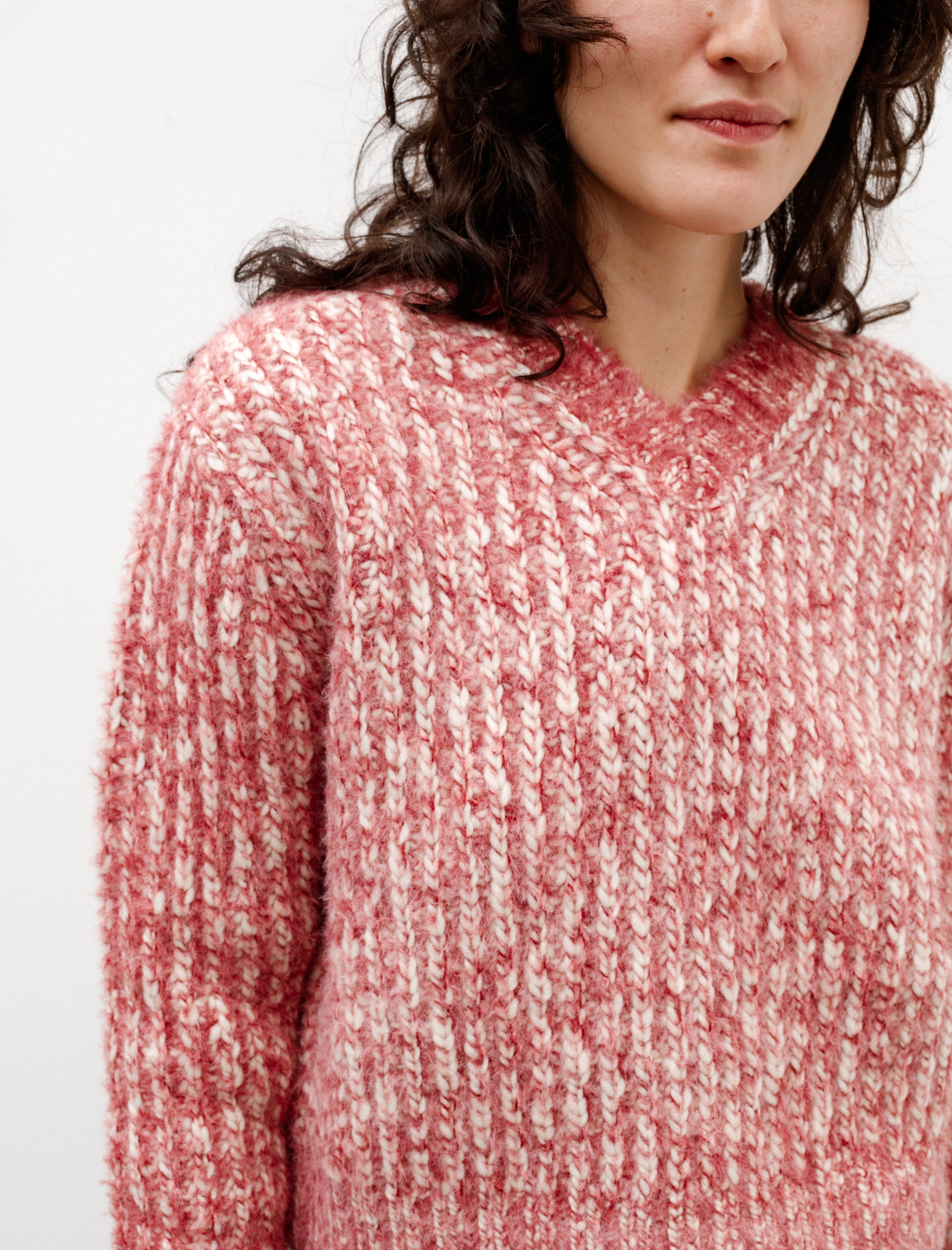 Acne Studios Loose Fit Jumper Red Mélange