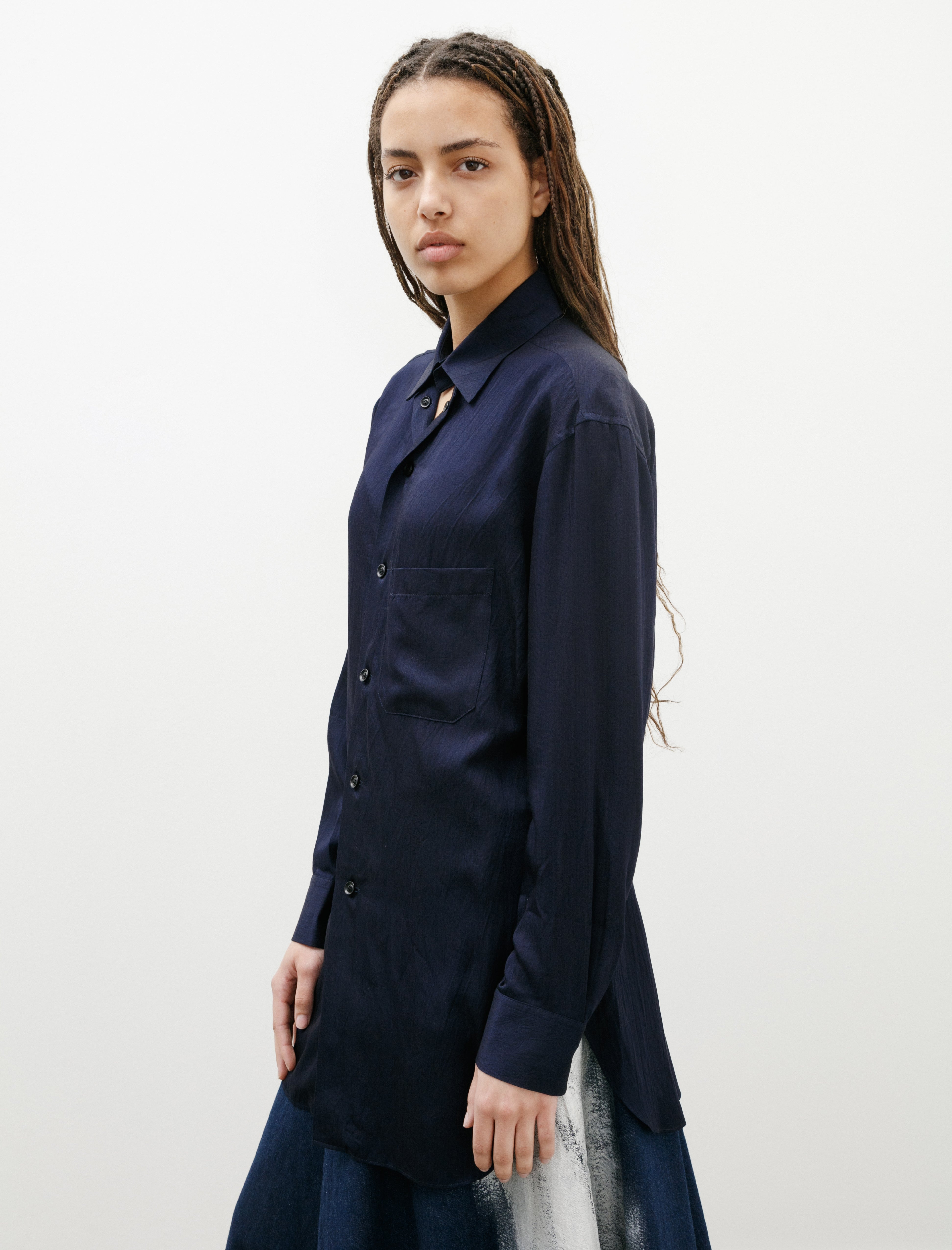 Y's by Yohji Yamamoto Keyhole Work Shirt Indigo