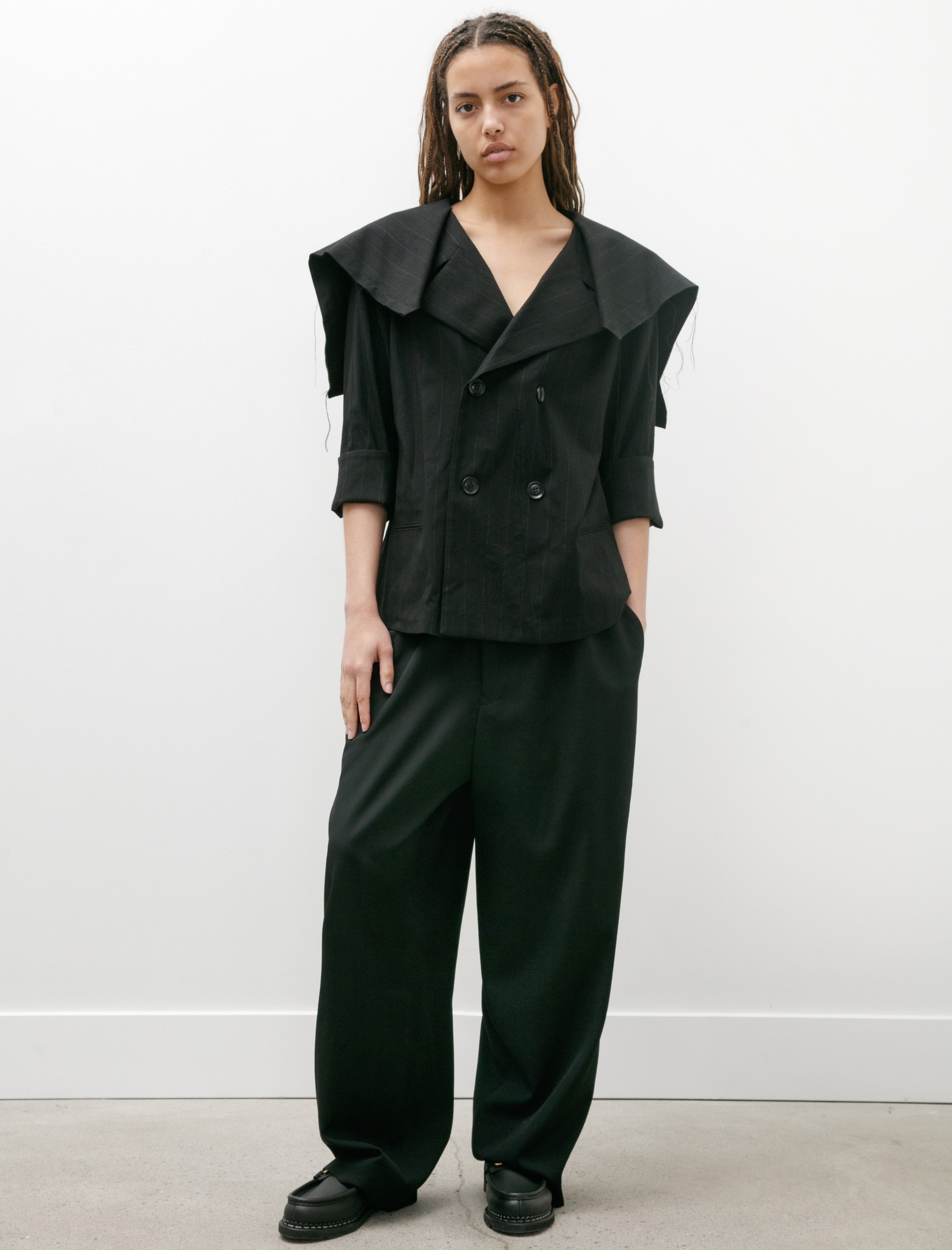 Y's by Yohji Yamamoto Sailor Collar Jacket Black