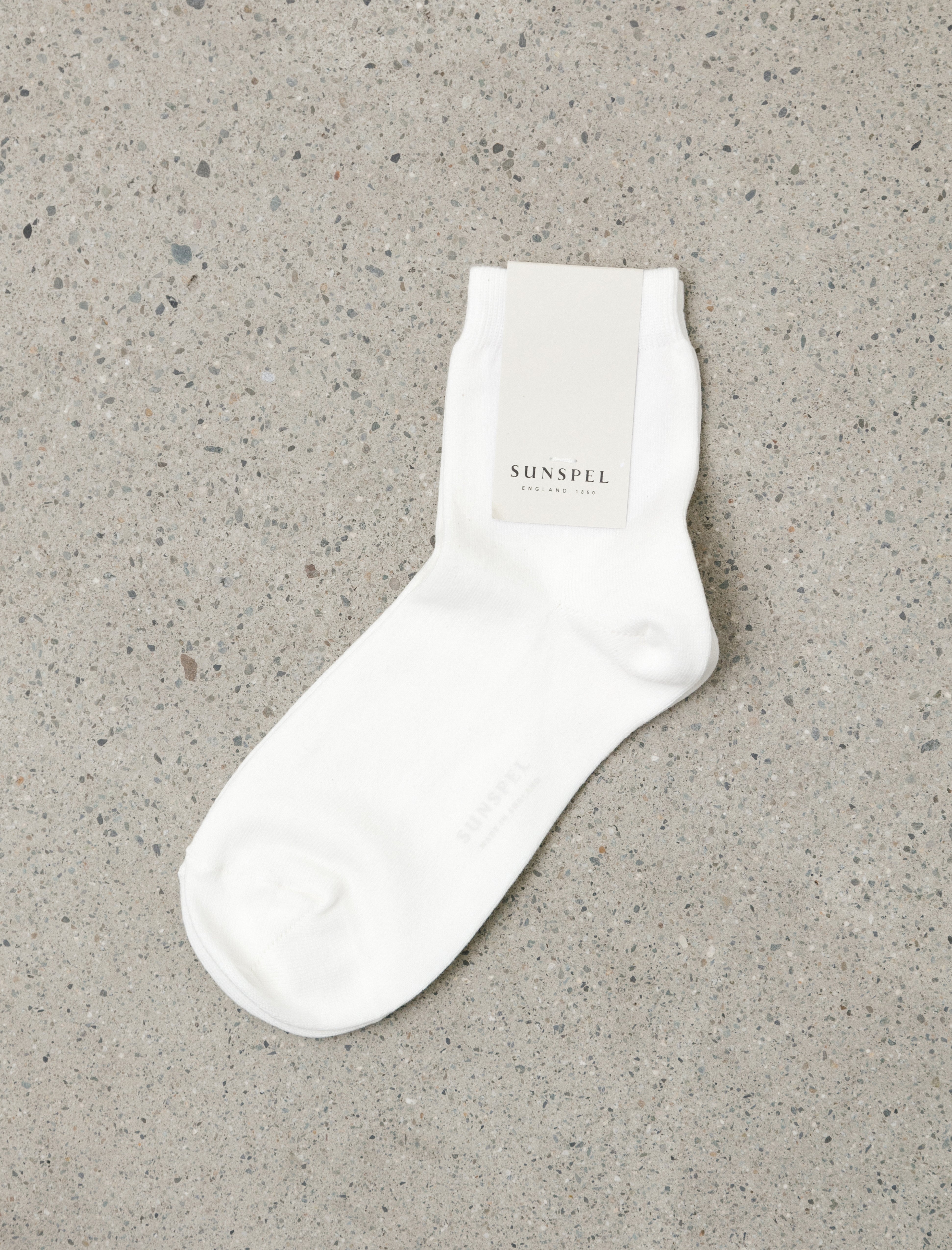 Sunspel Ankle Socks Archive White