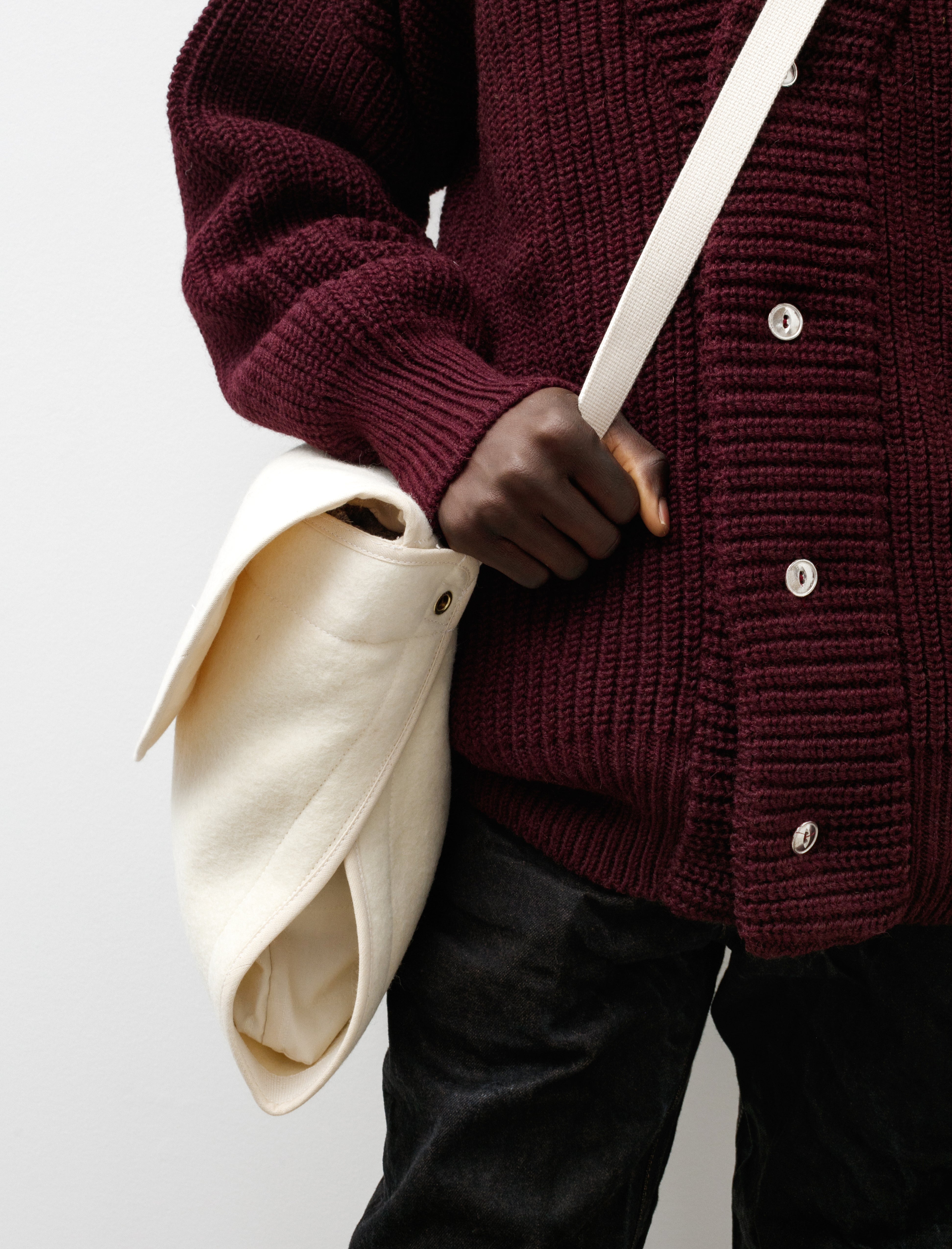 Tender 532 Elephant Ear Satchel Tennis Ball Cloth Ecru