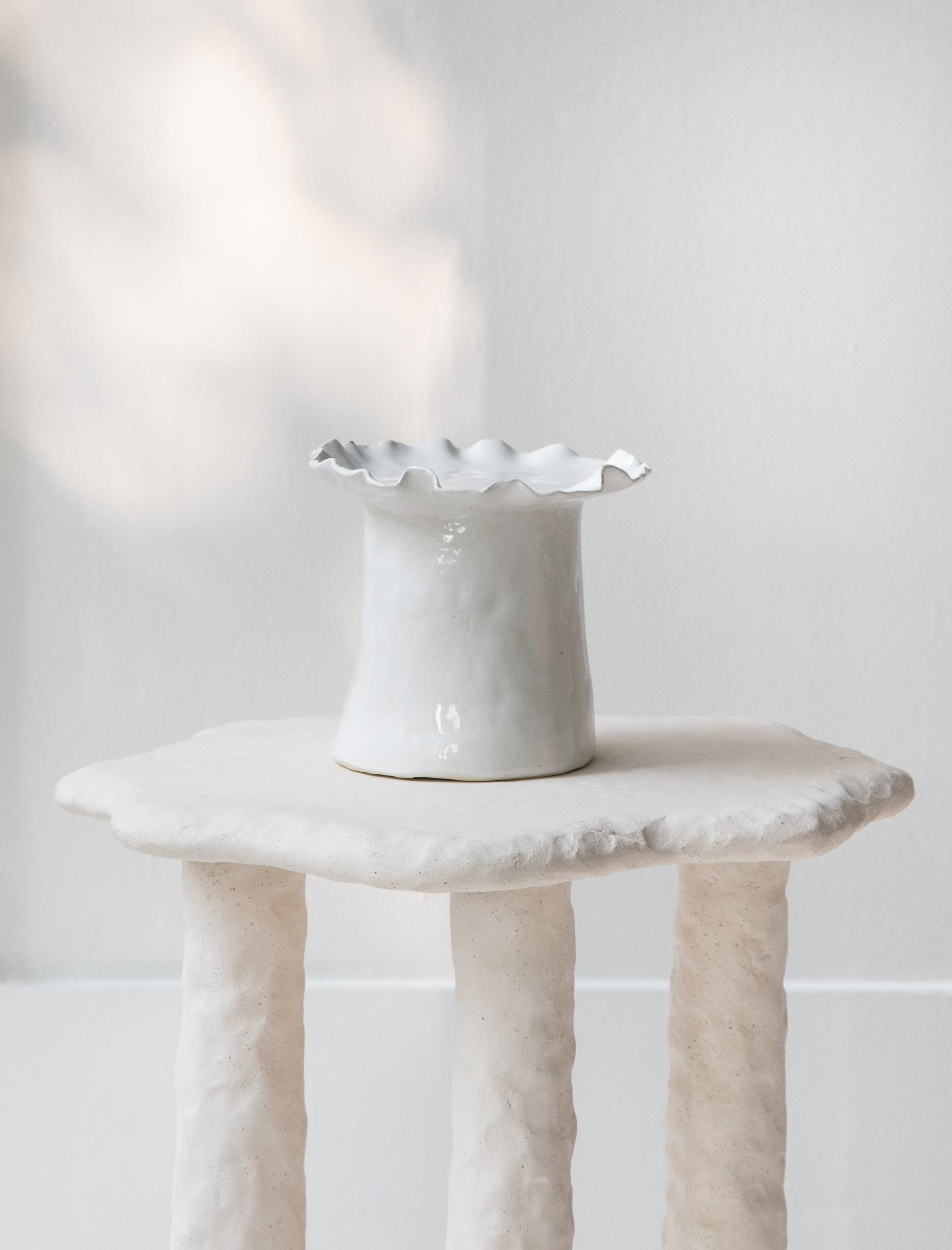 Nathalee Paolinelli Pedestal Stand White