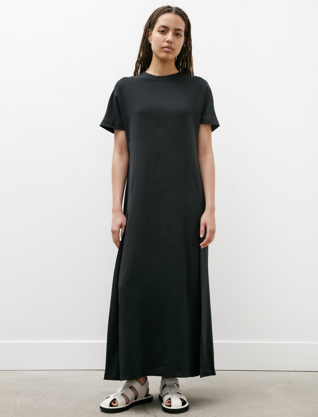 Studio Nicholson Kaplan Stitch Pleat Dress Darkest Navy – Neighbour