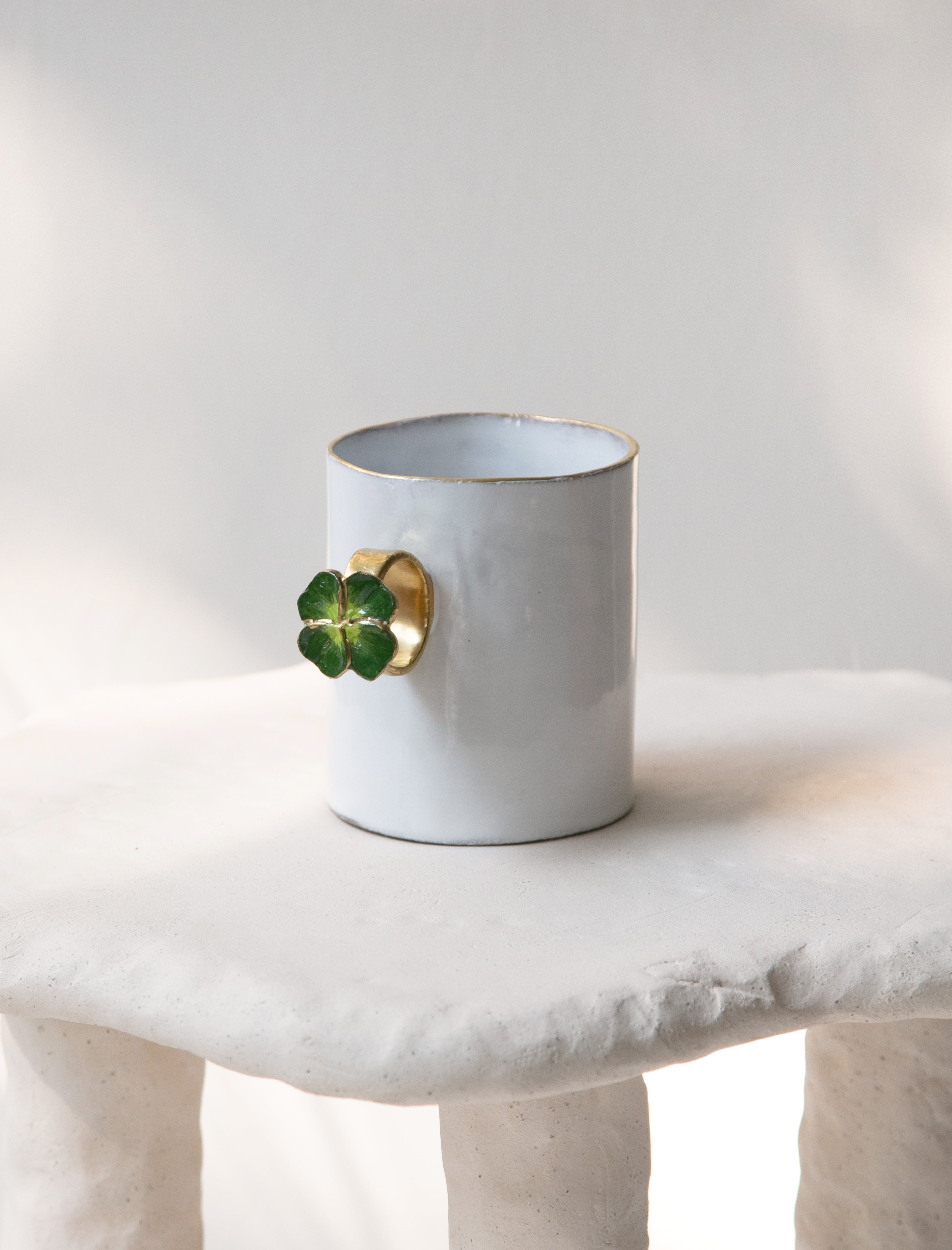 Astier de Villatte Four-Leaf Clover Ring Cup