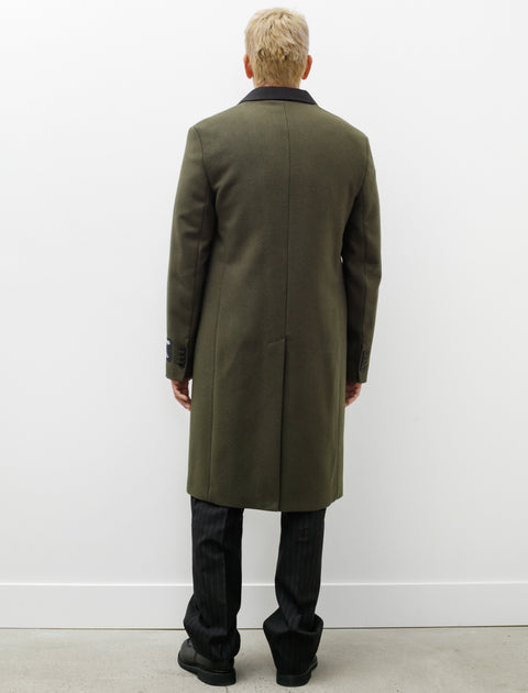 Acne Studios Tailored Coat Wool Blend Green Melange