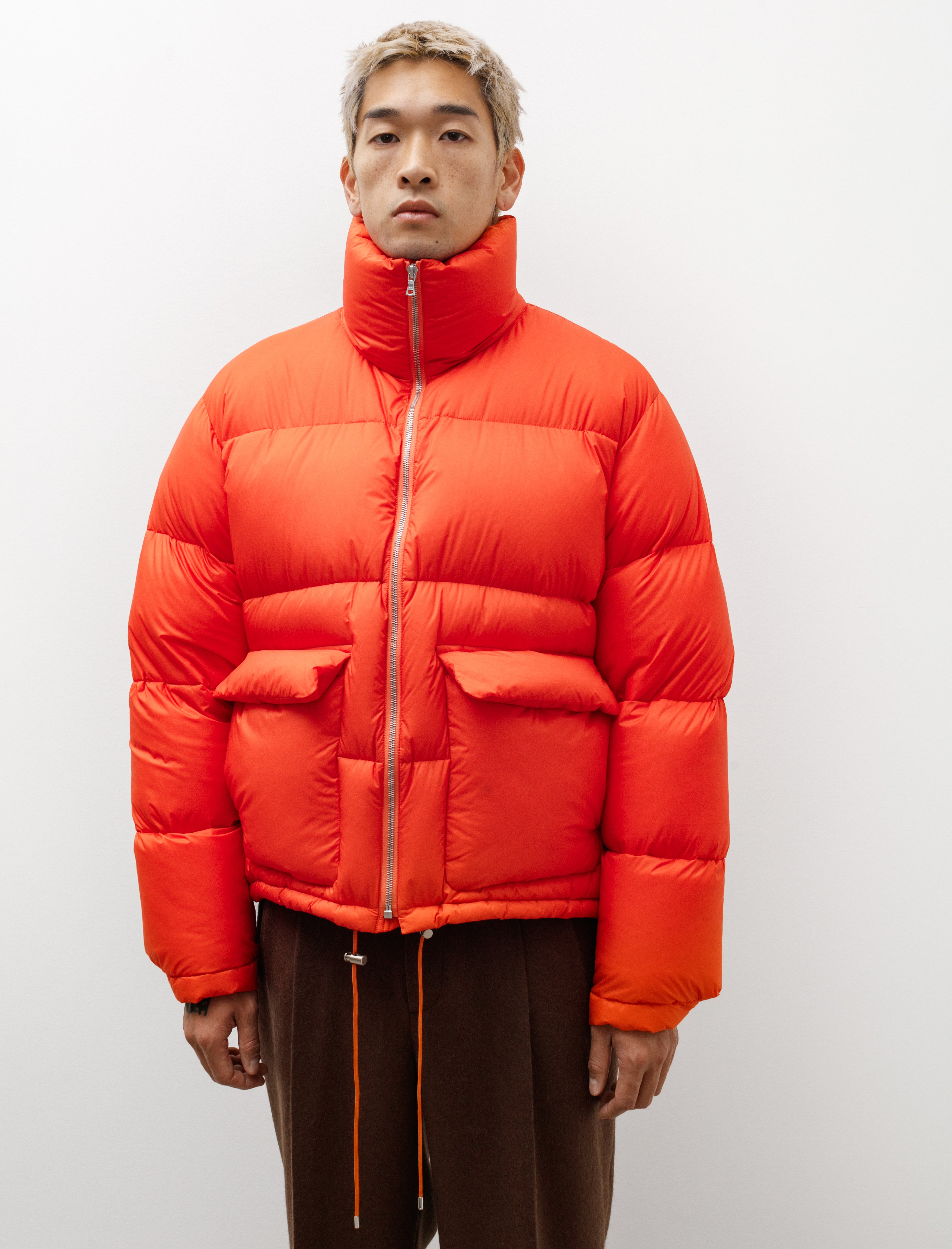 Auralee Super Light Nylon Ripstop Down Blouson Orange