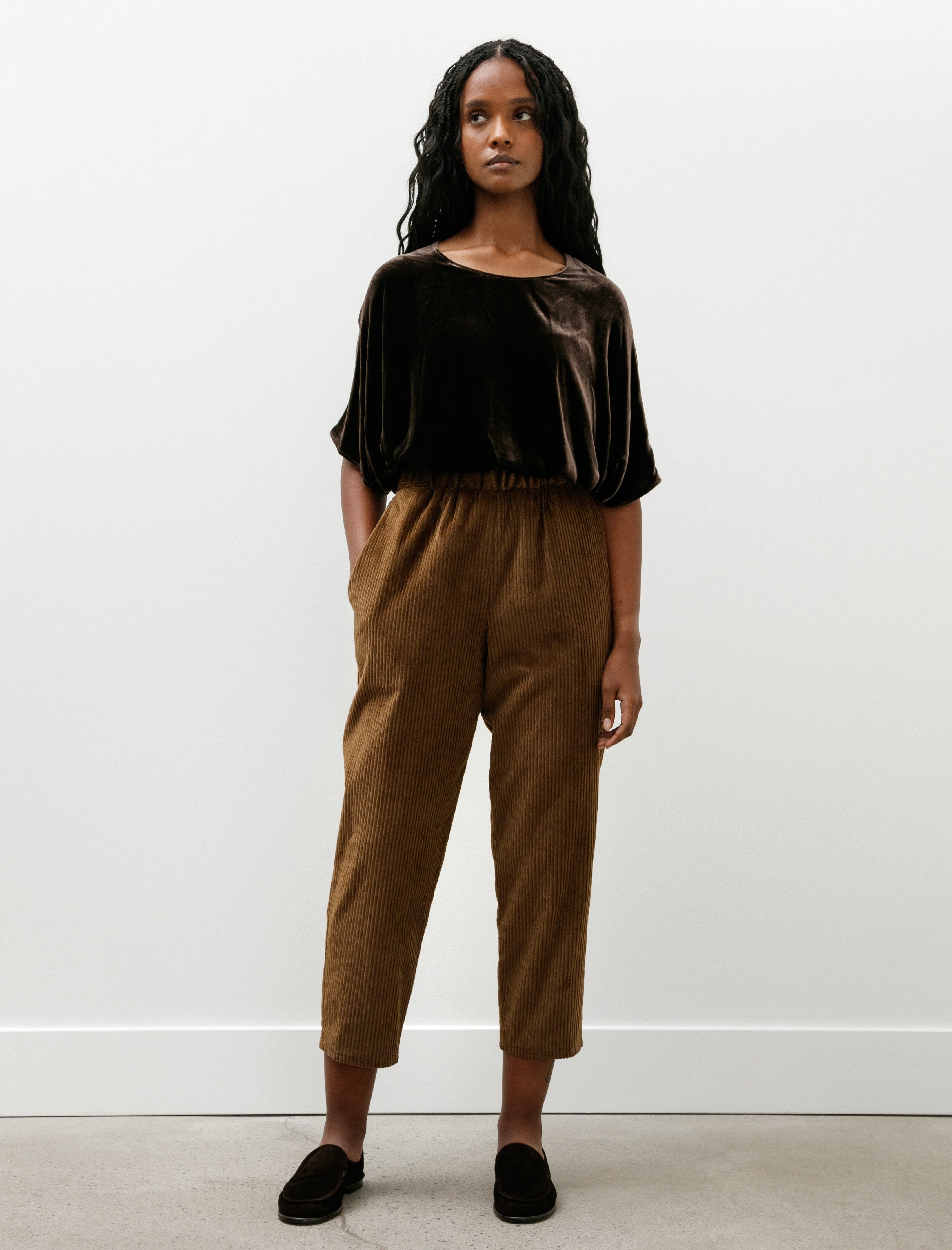 Dušan Carrot Pants Corduroy Toffee