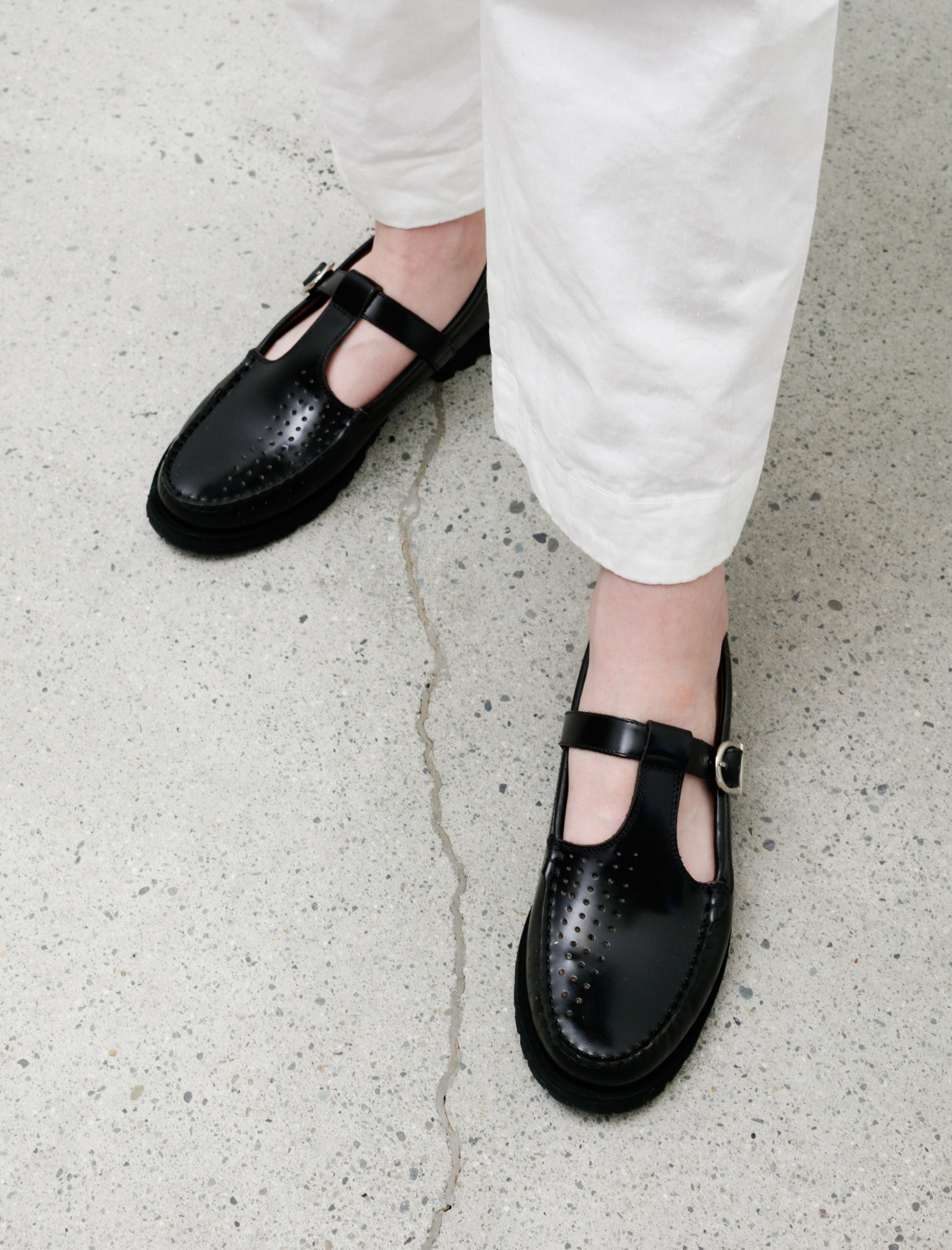 Paraboot Babord T-Strap Loafer Black