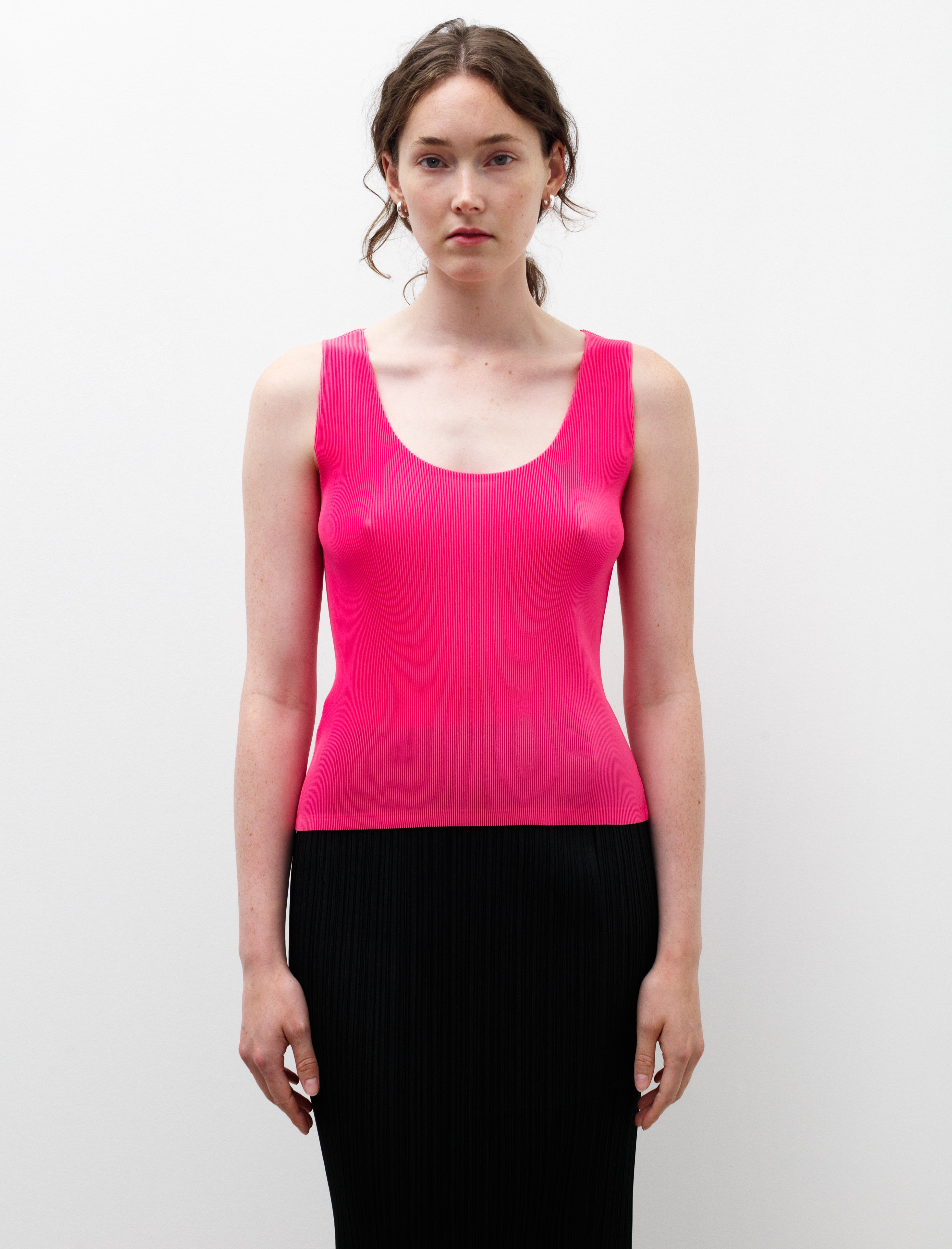 Pleats Please by Issey Miyake Mist Tank Top Bright Pink