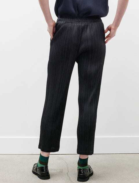 Pleats Please by Issey Miyake Thicker Bottoms Wider Pants Black