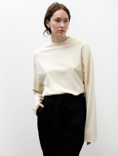 Lemaire Womens Soft Sweatshirt Chalk