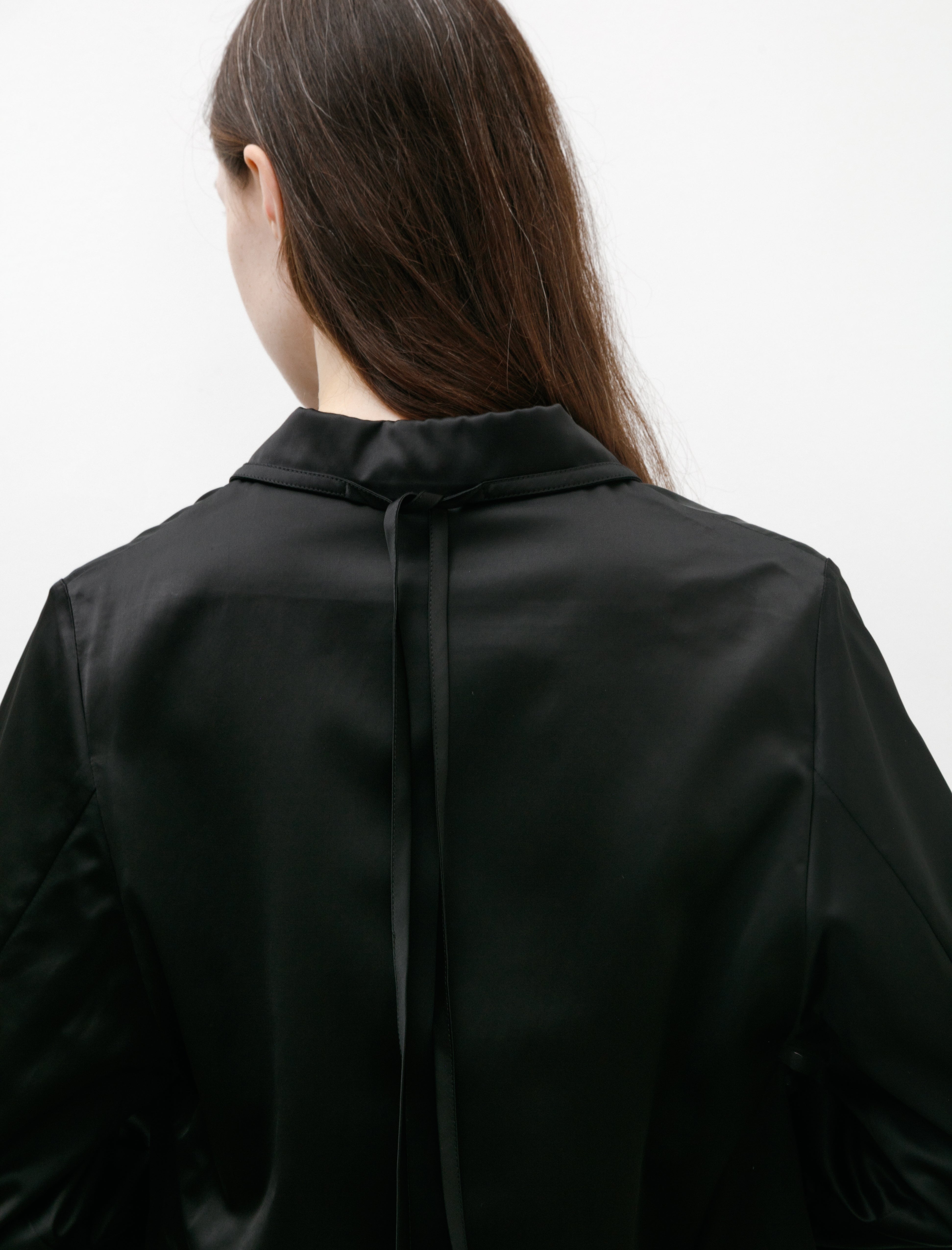 Sara Lanzi Boxy Jacket Satin Black