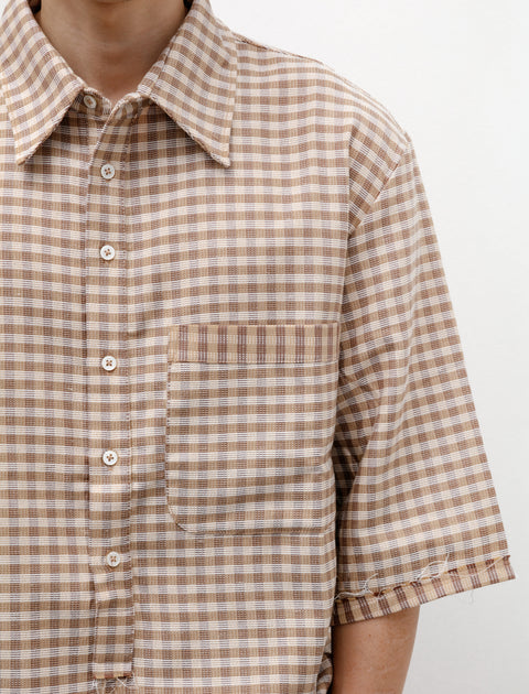 Camiel Fortgens 60s Bowling Polo Brown Check