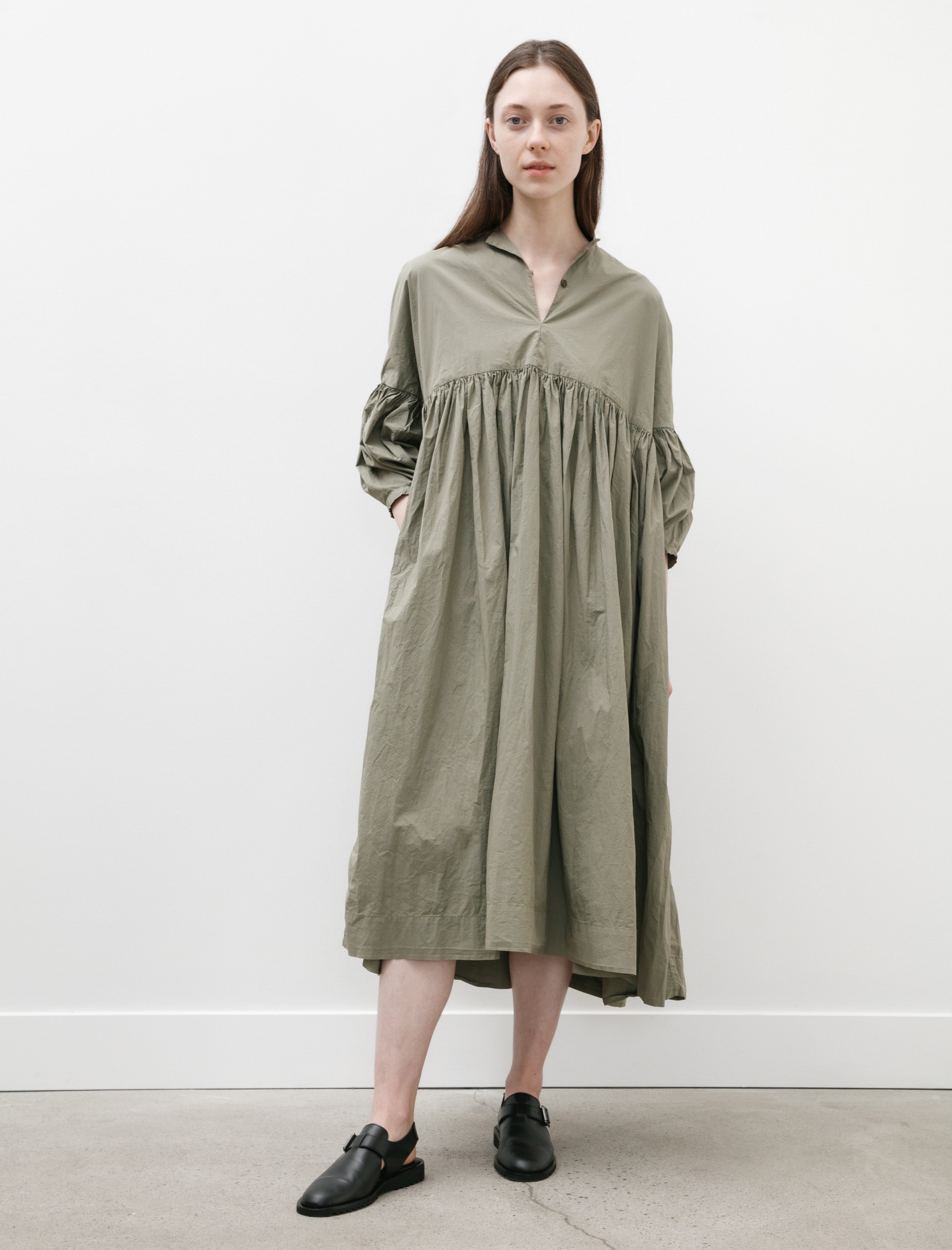 Casey Casey Camelia Dress Light Cotton Khaki