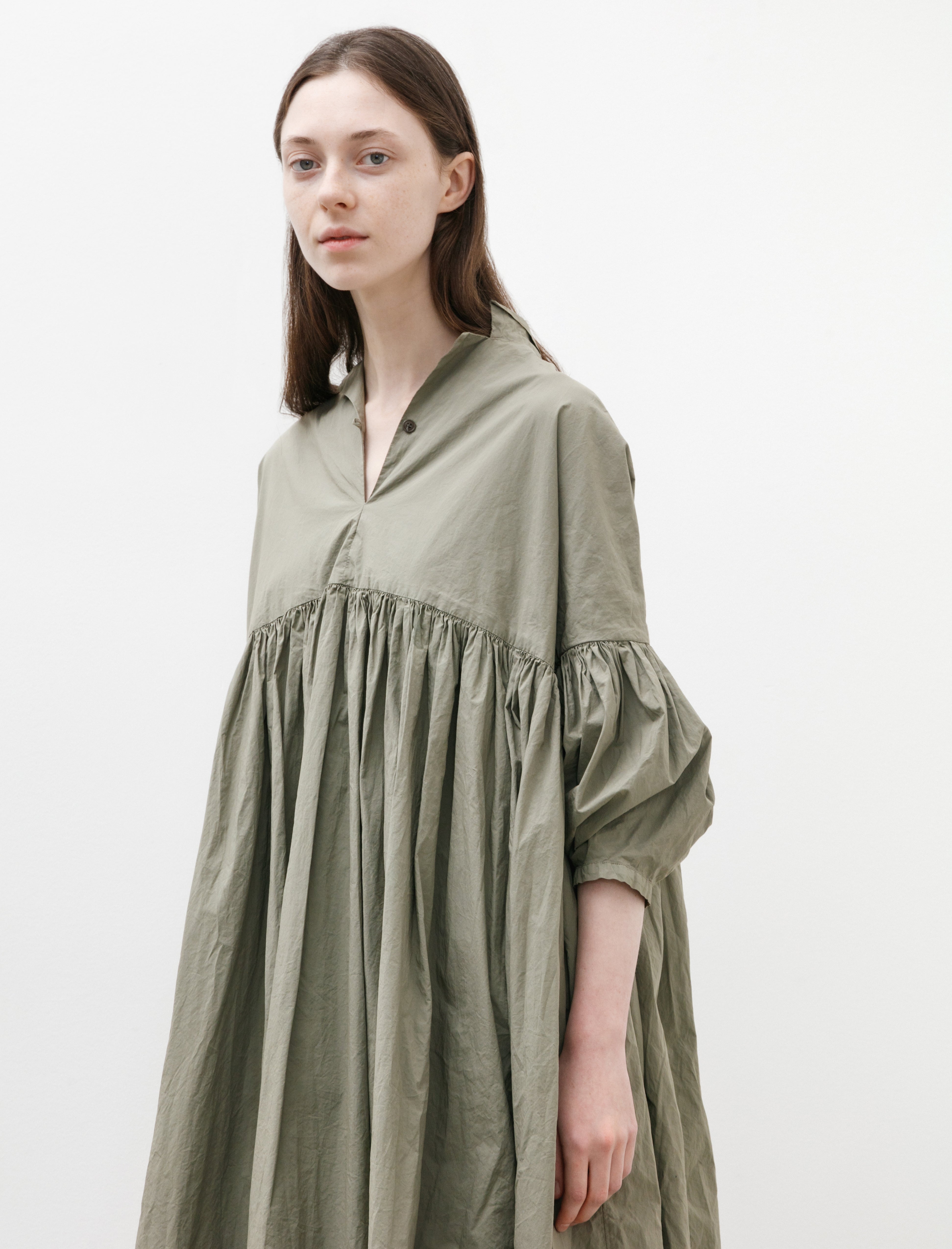 Casey Casey Camelia Dress Light Cotton Khaki