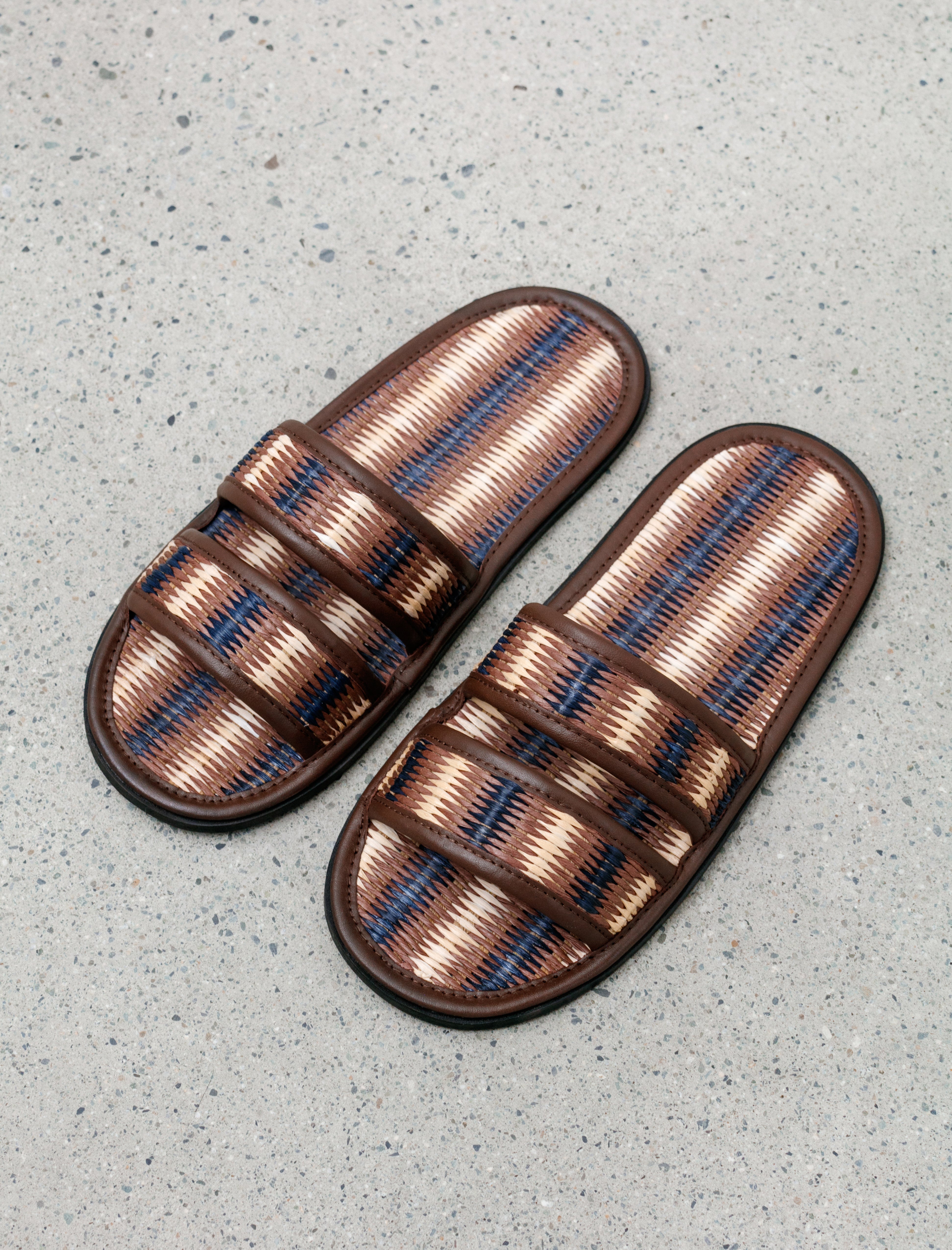 Bode Duotone Summer Slides Brown Blue